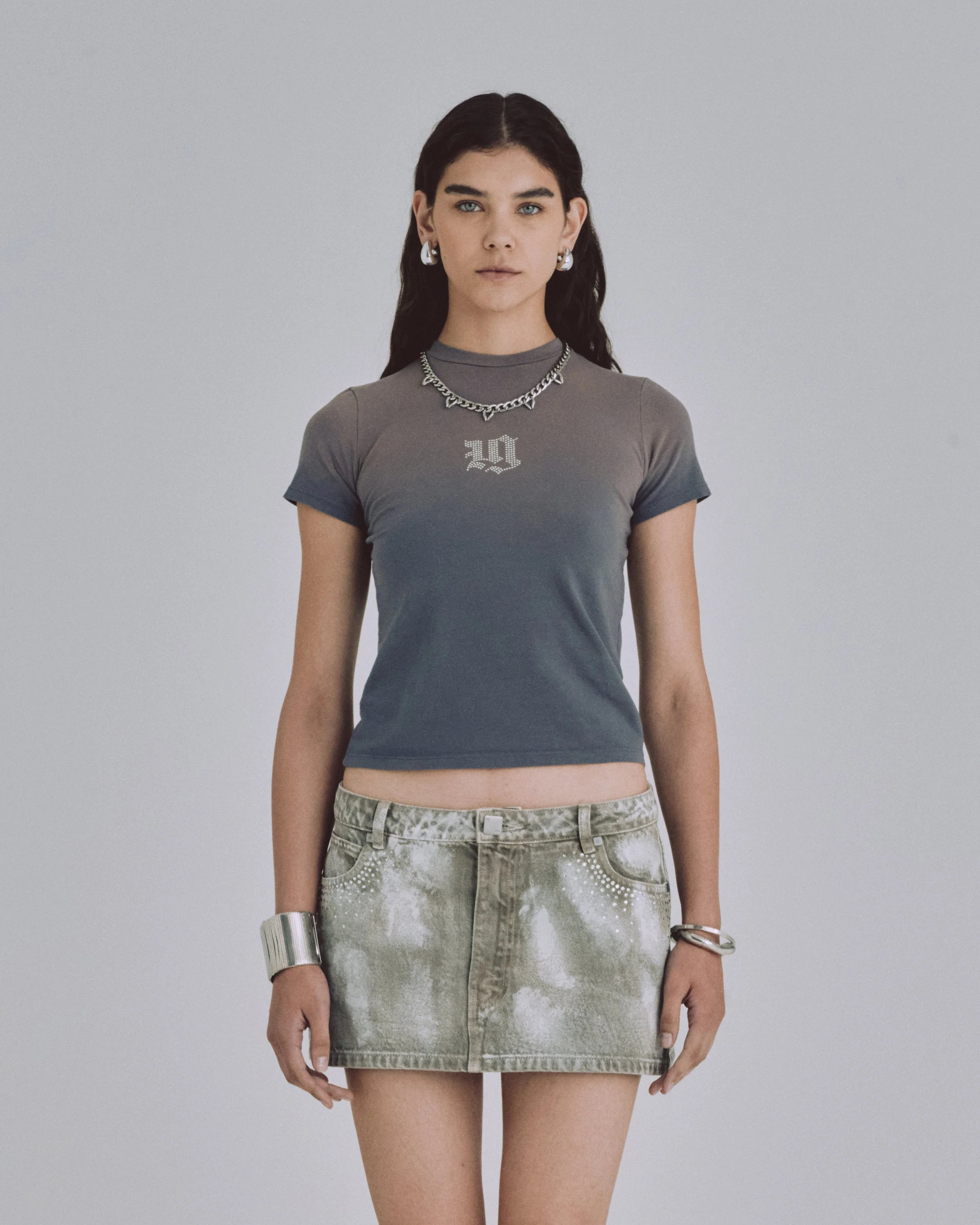 94' Gothic UG Long Baby Tee Faded Purple - Image 2