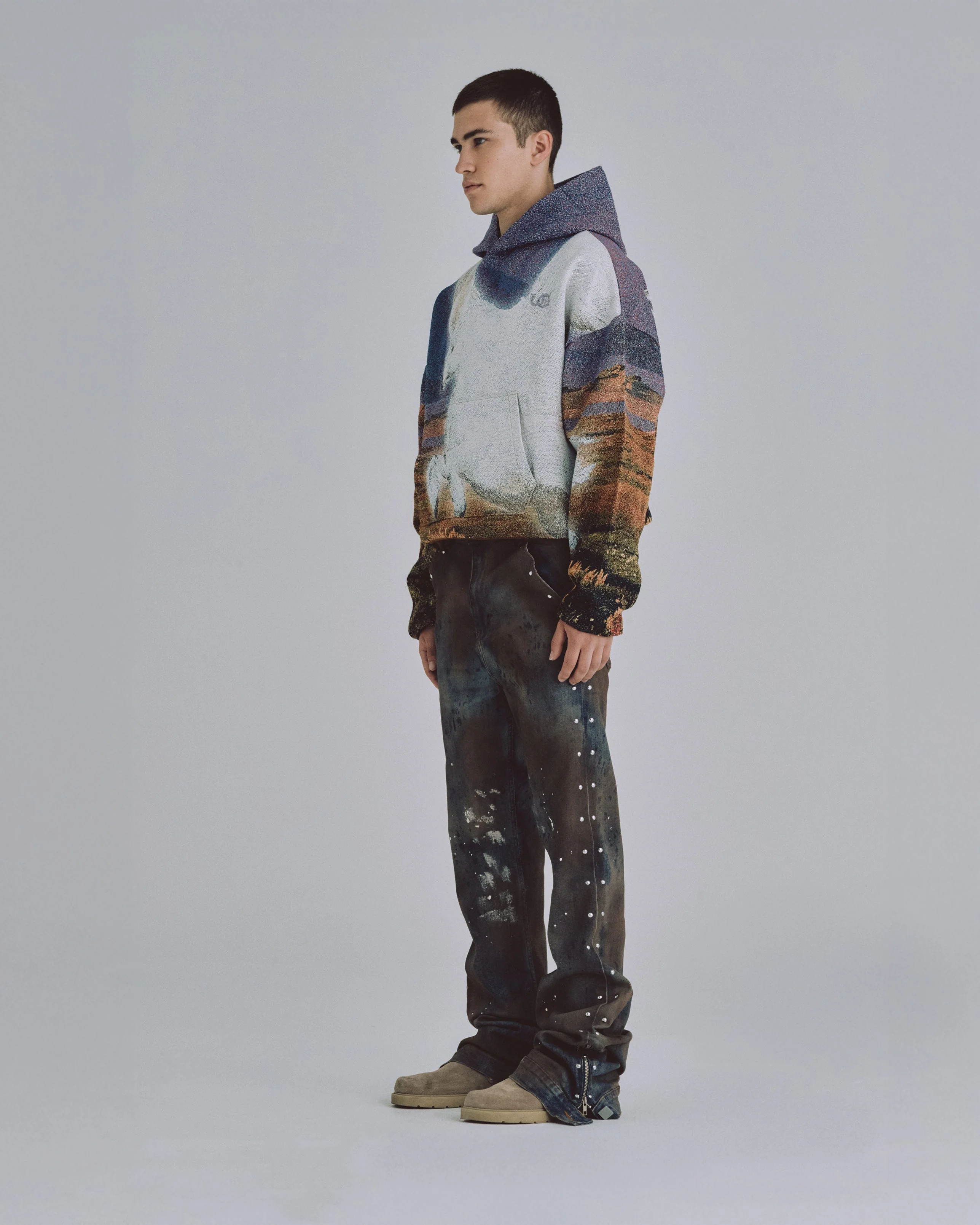 94' Skyborn Knit Hoodie Skyborn Pattern - Image 5