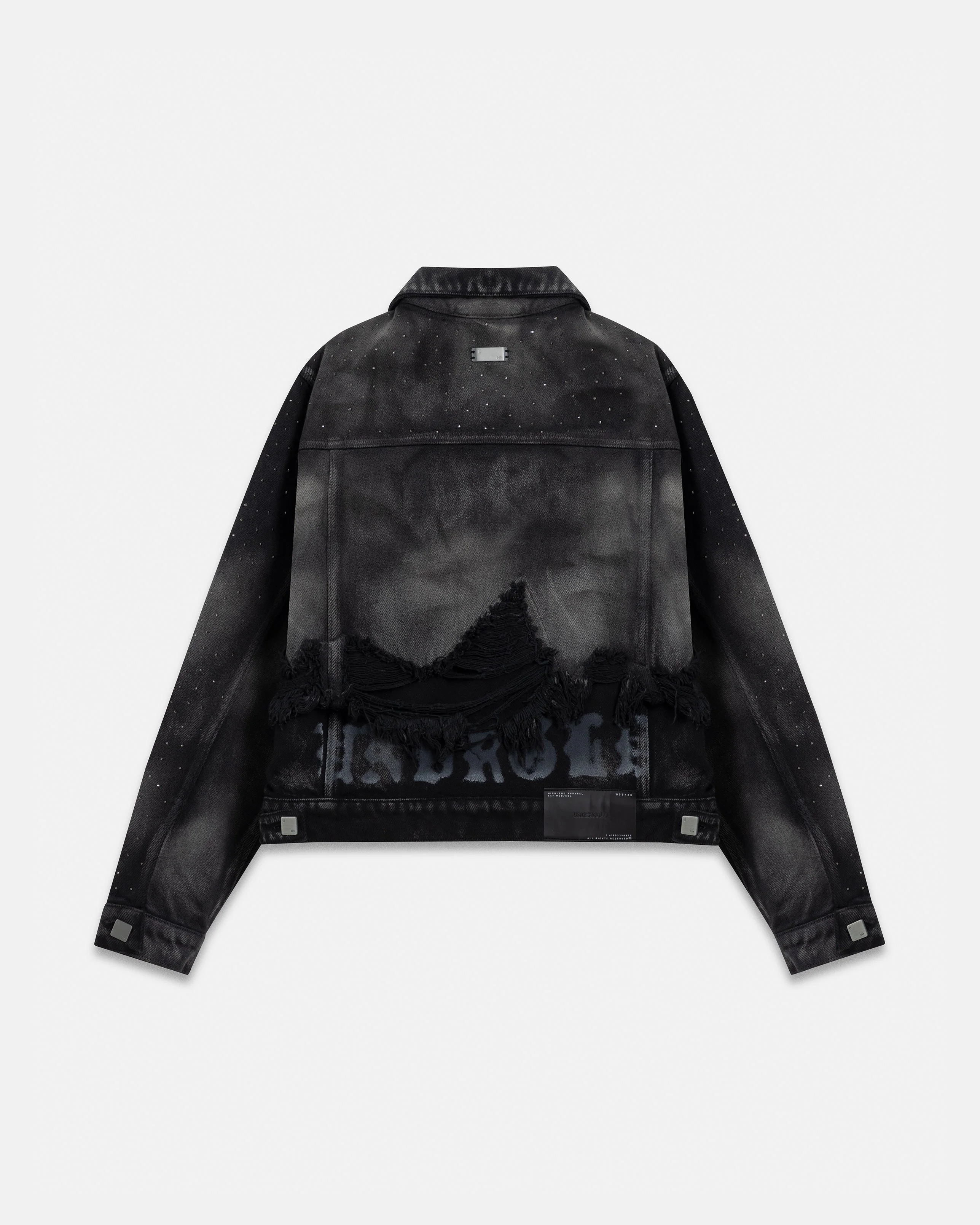 94' UNDRGLD Double Destroyed Jacket Vintage Gray - Image 3