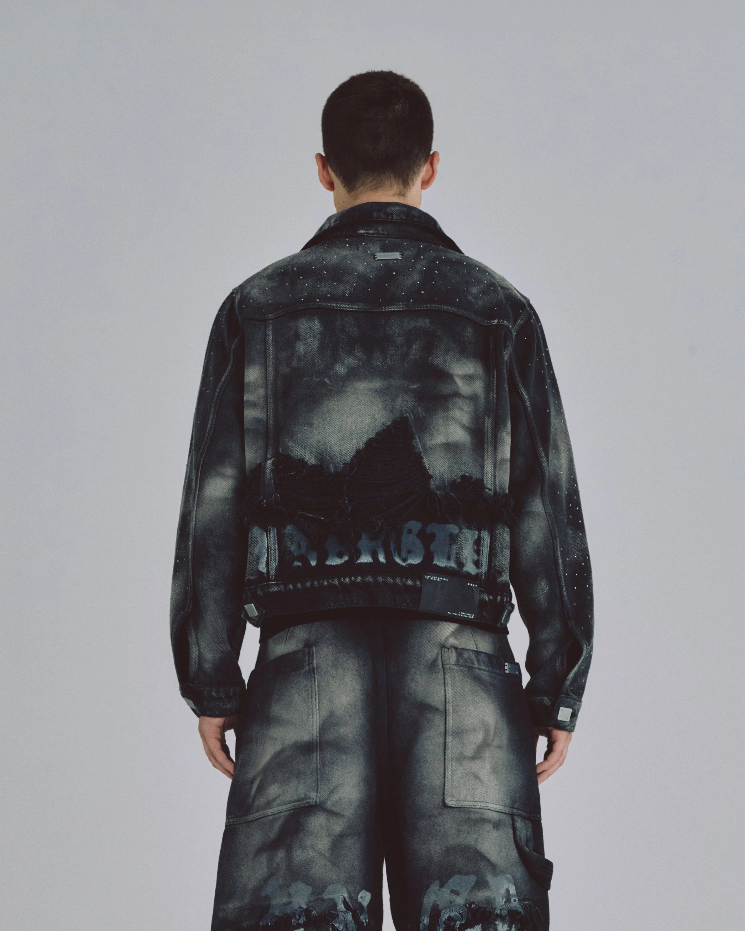 94' UNDRGLD Double Destroyed Jacket Vintage Gray - Image 7