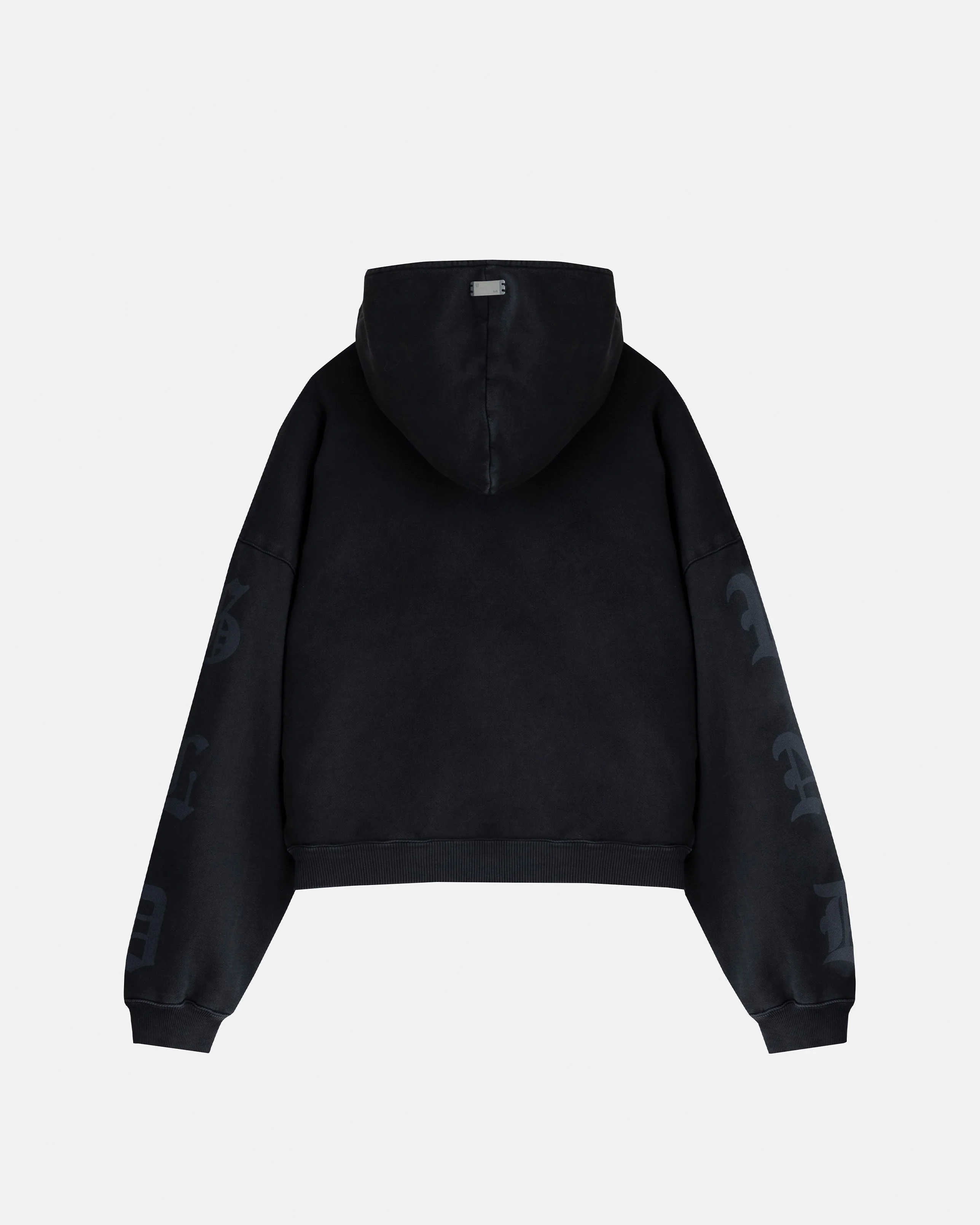 Agnus Dei Goth Half Zip Up Hoodie Vintage Black - Image 3