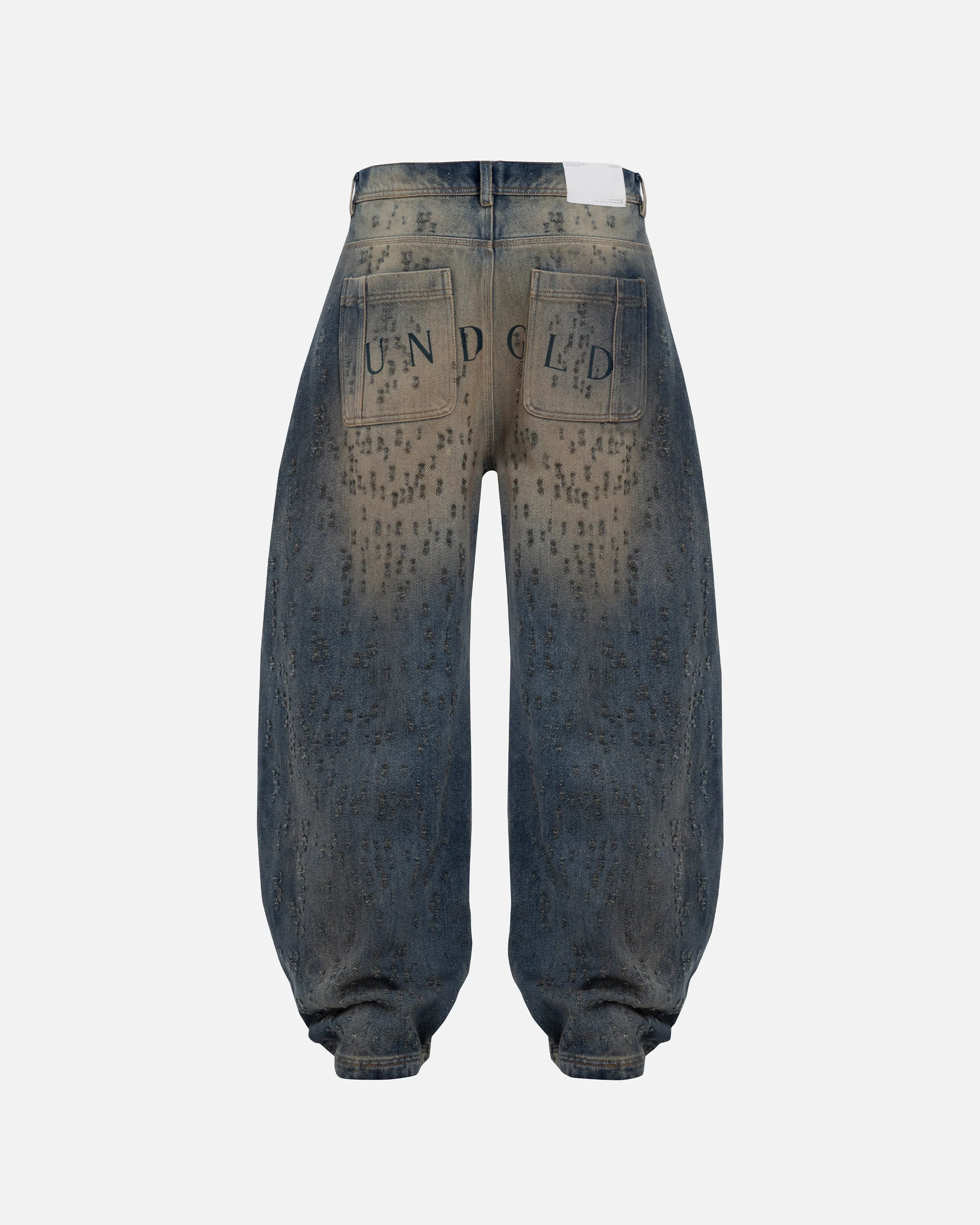 Agnus Dei U Ripped Barrel Jean Dirty Blue - Image 3