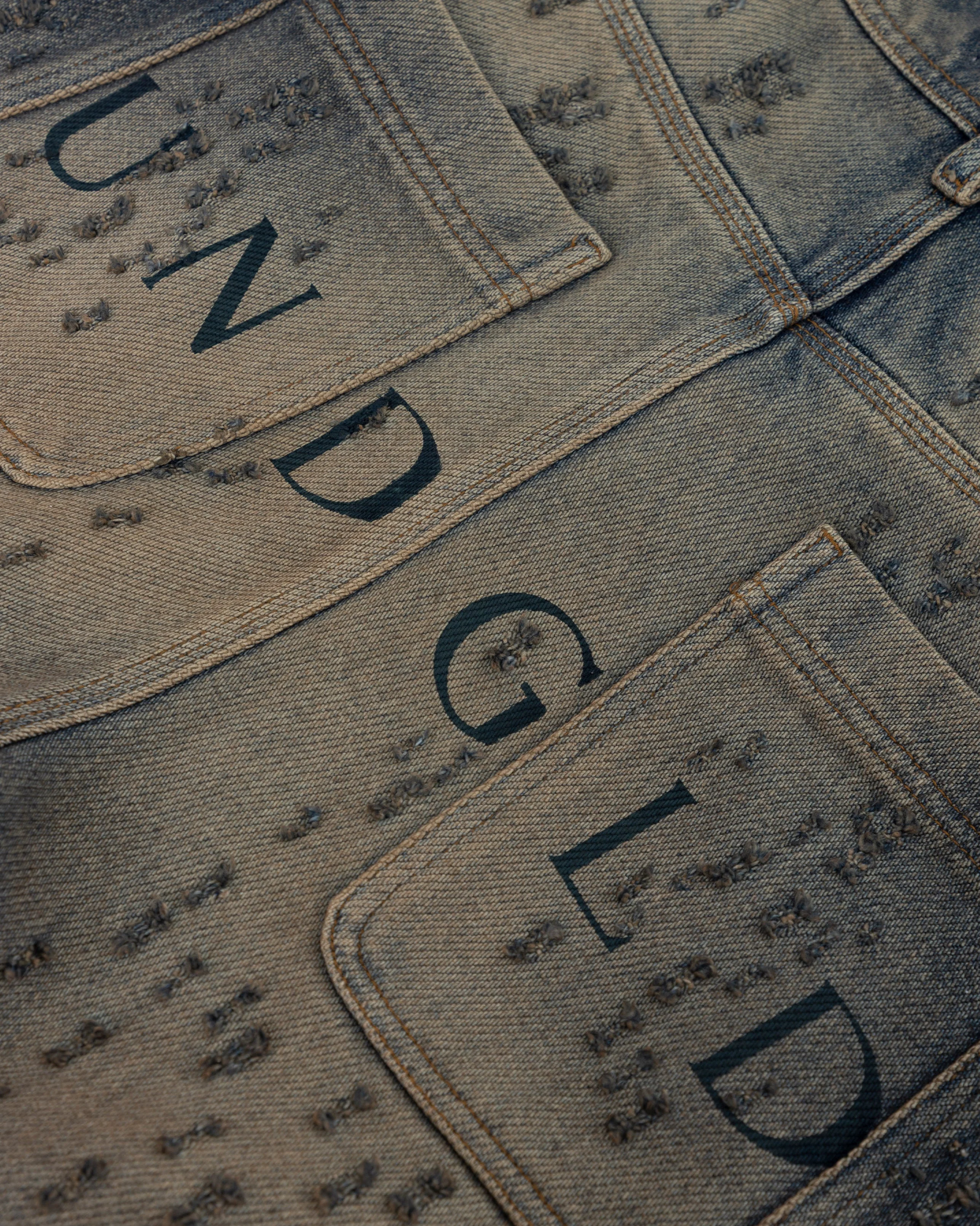 Agnus Dei U Ripped Barrel Jean Dirty Blue - Image 4