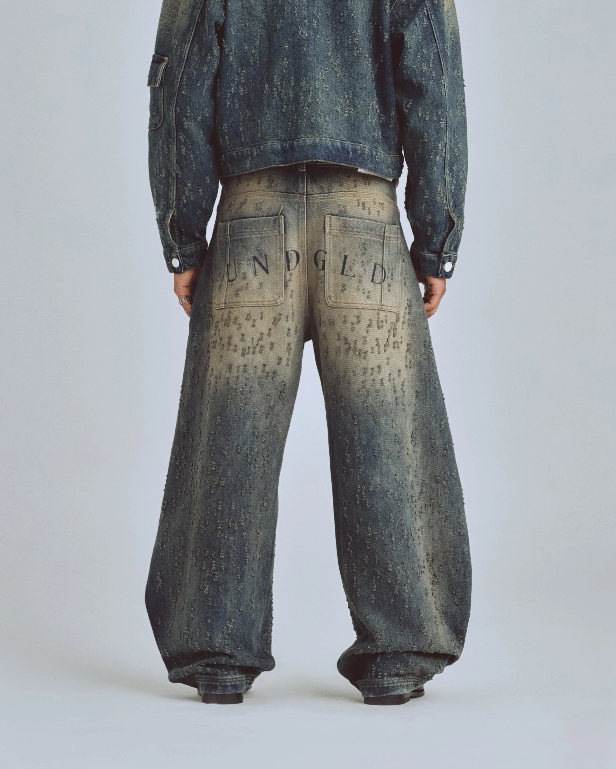 Agnus Dei U Ripped Barrel Jean Dirty Blue - Image 7