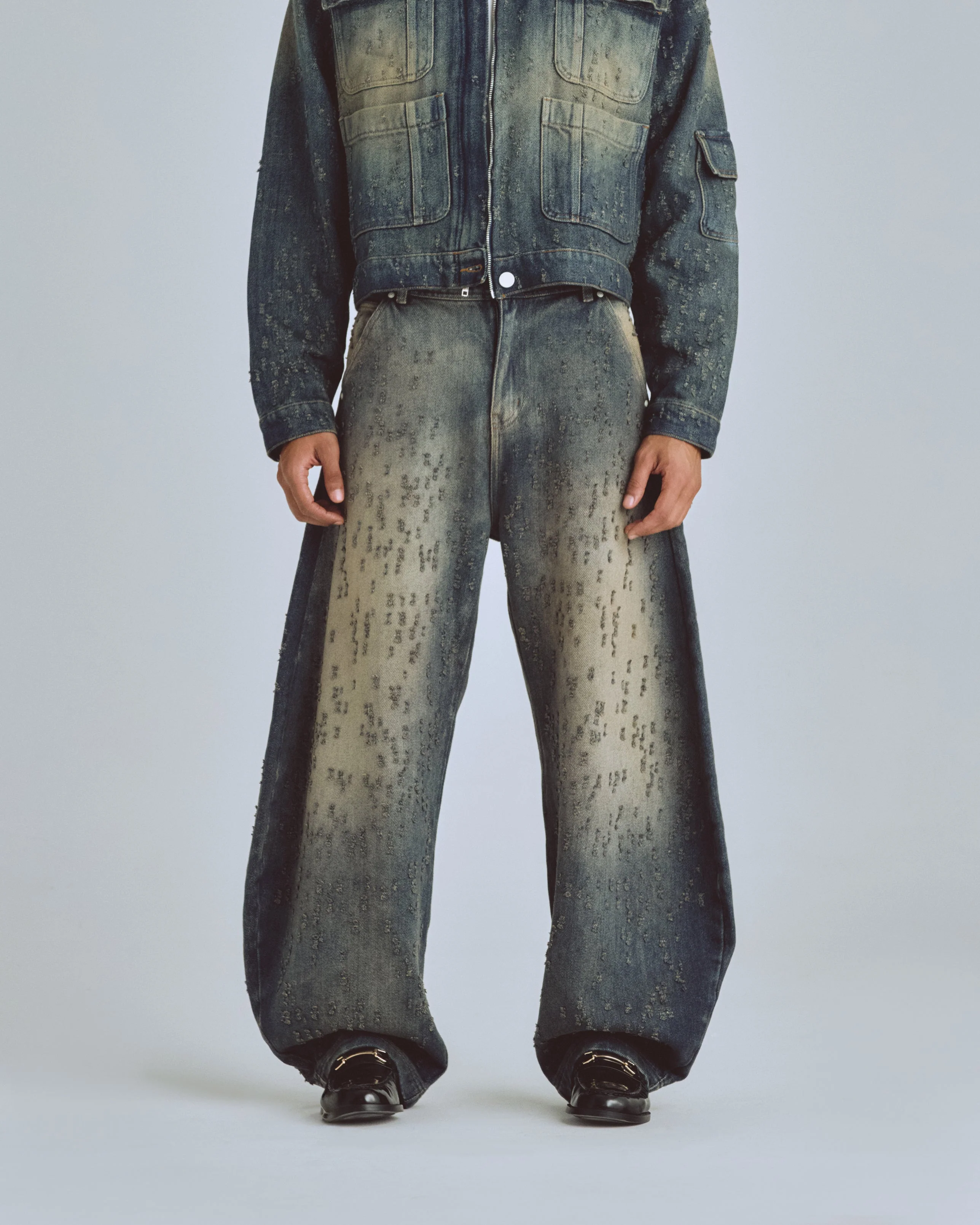 Agnus Dei U Ripped Barrel Jean Dirty Blue - Image 8