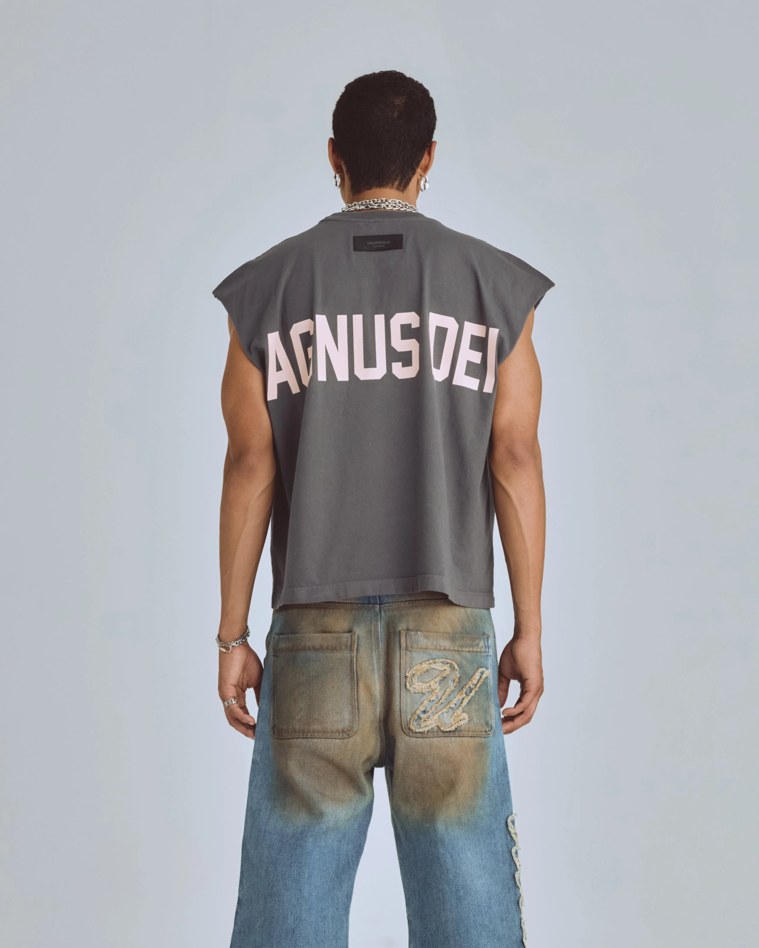 Agnus Dei UNDRGLD Sleeveless Tshirt Vintage Gray - Image 7