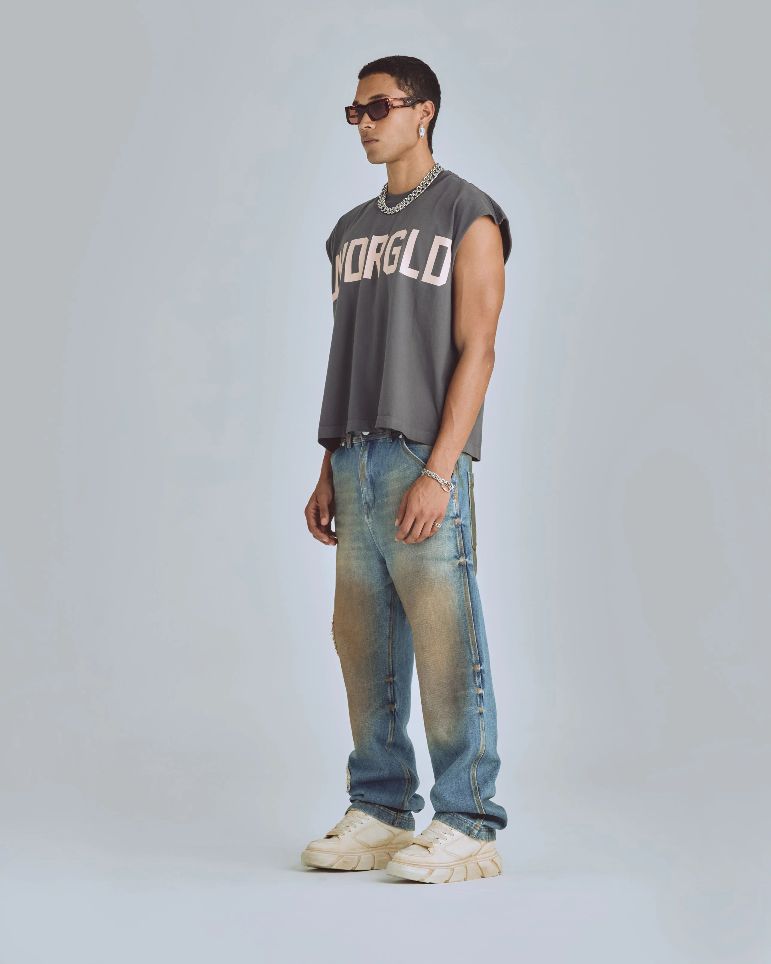 Agnus Dei Undrgld Wide Jean Muddy Blue - Image 5