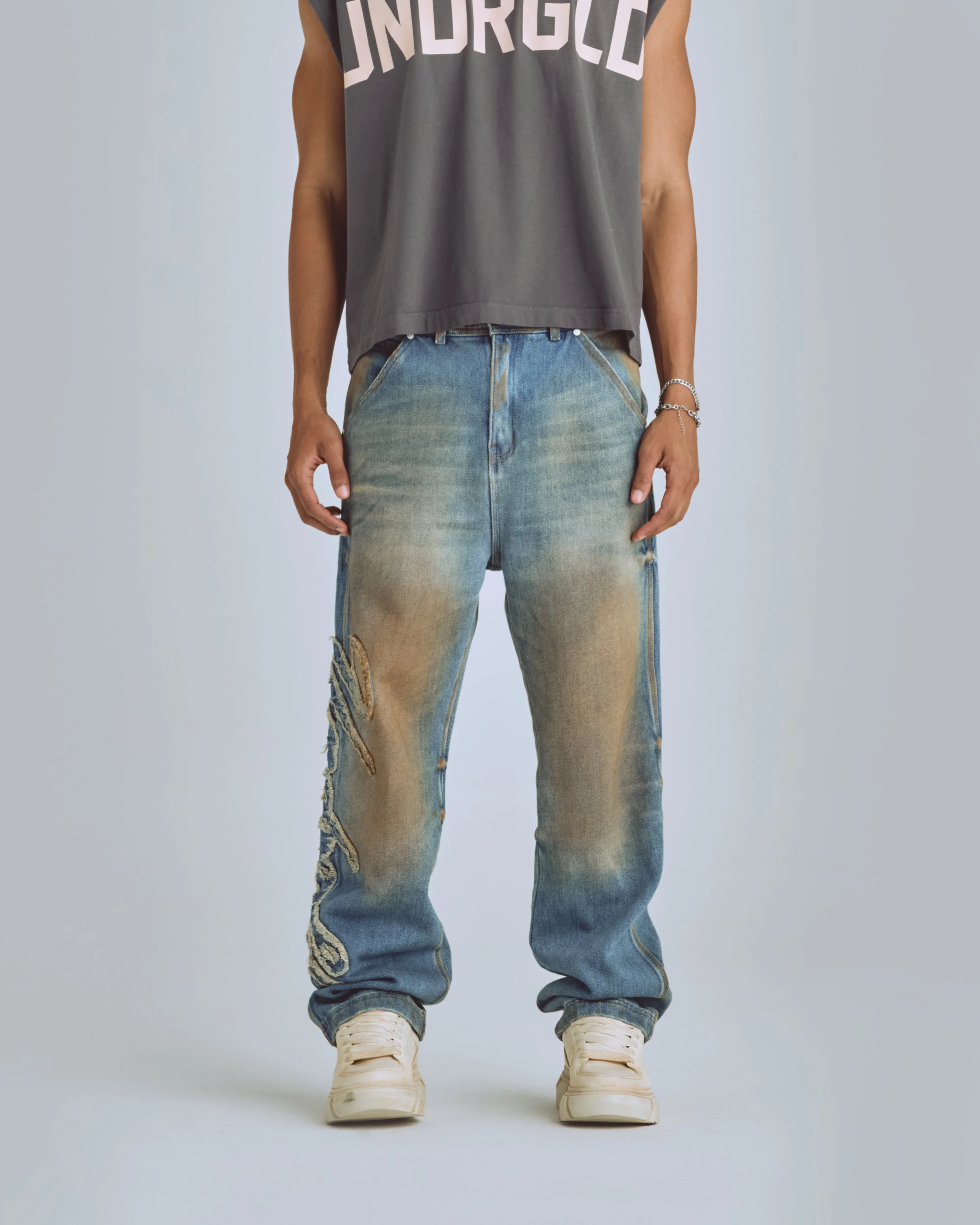 Agnus Dei Undrgld Wide Jean Muddy Blue - Image 8