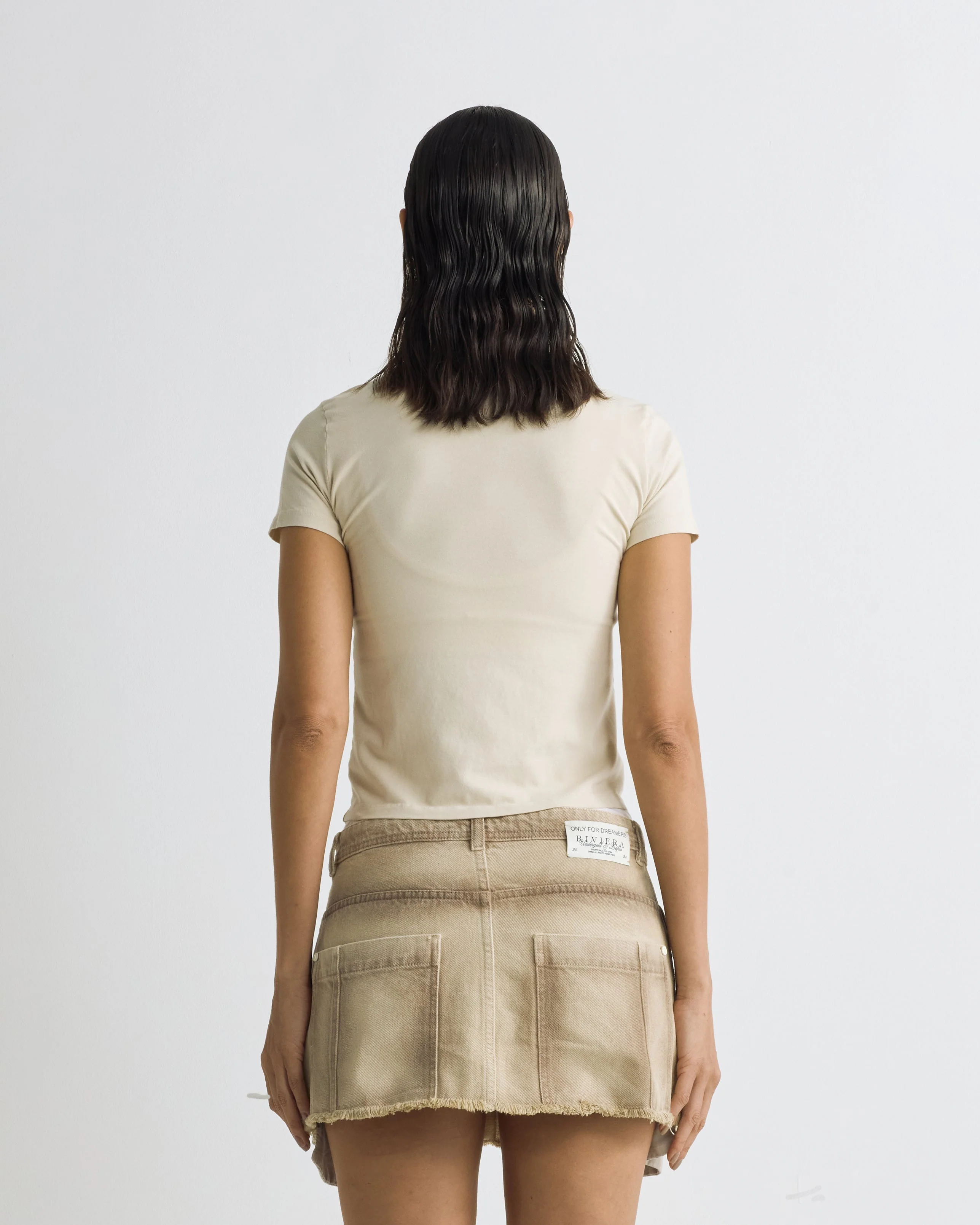 Riviera Basic Long Baby Tee Cream - Image 6