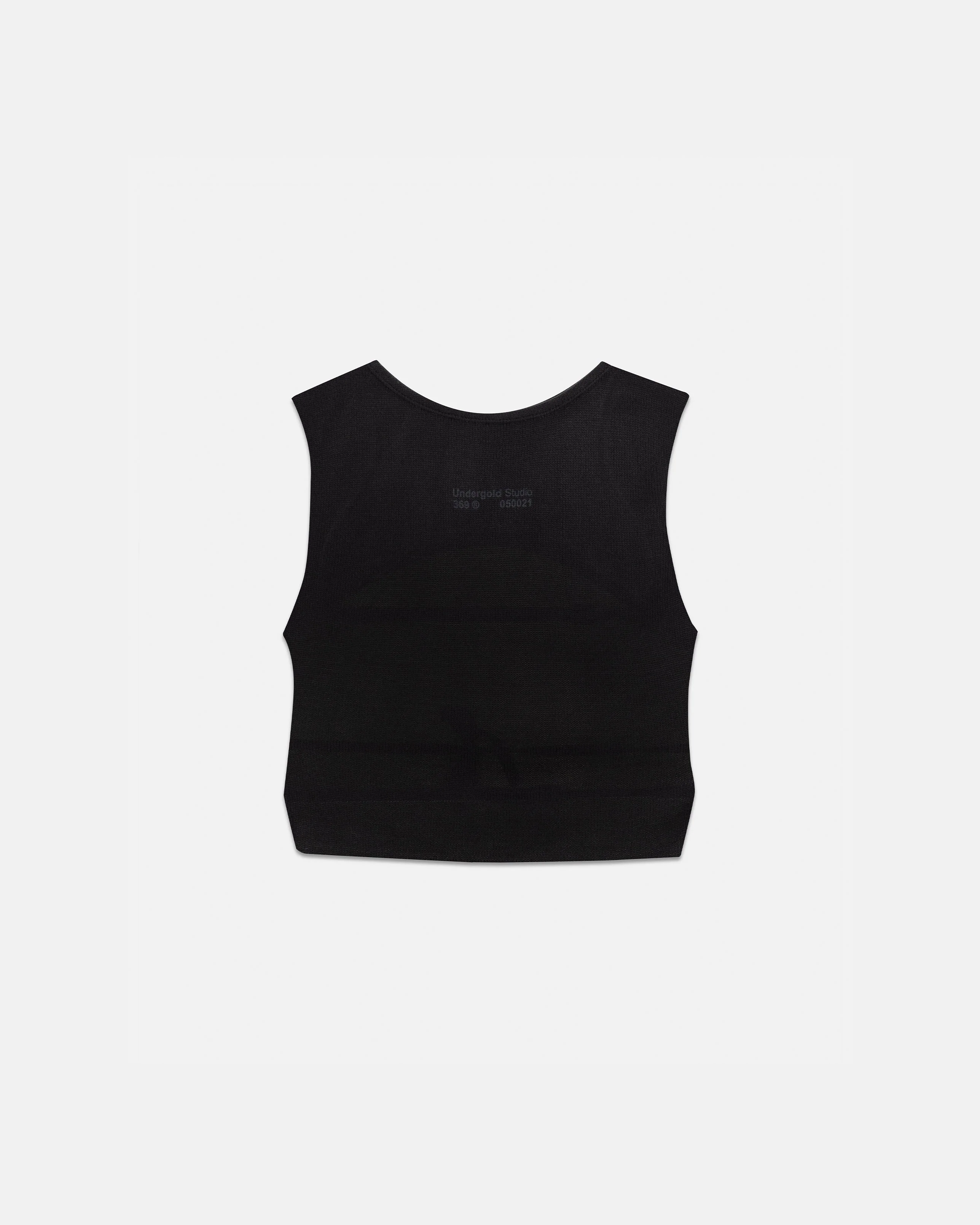 Basics Backless Knit Top Black