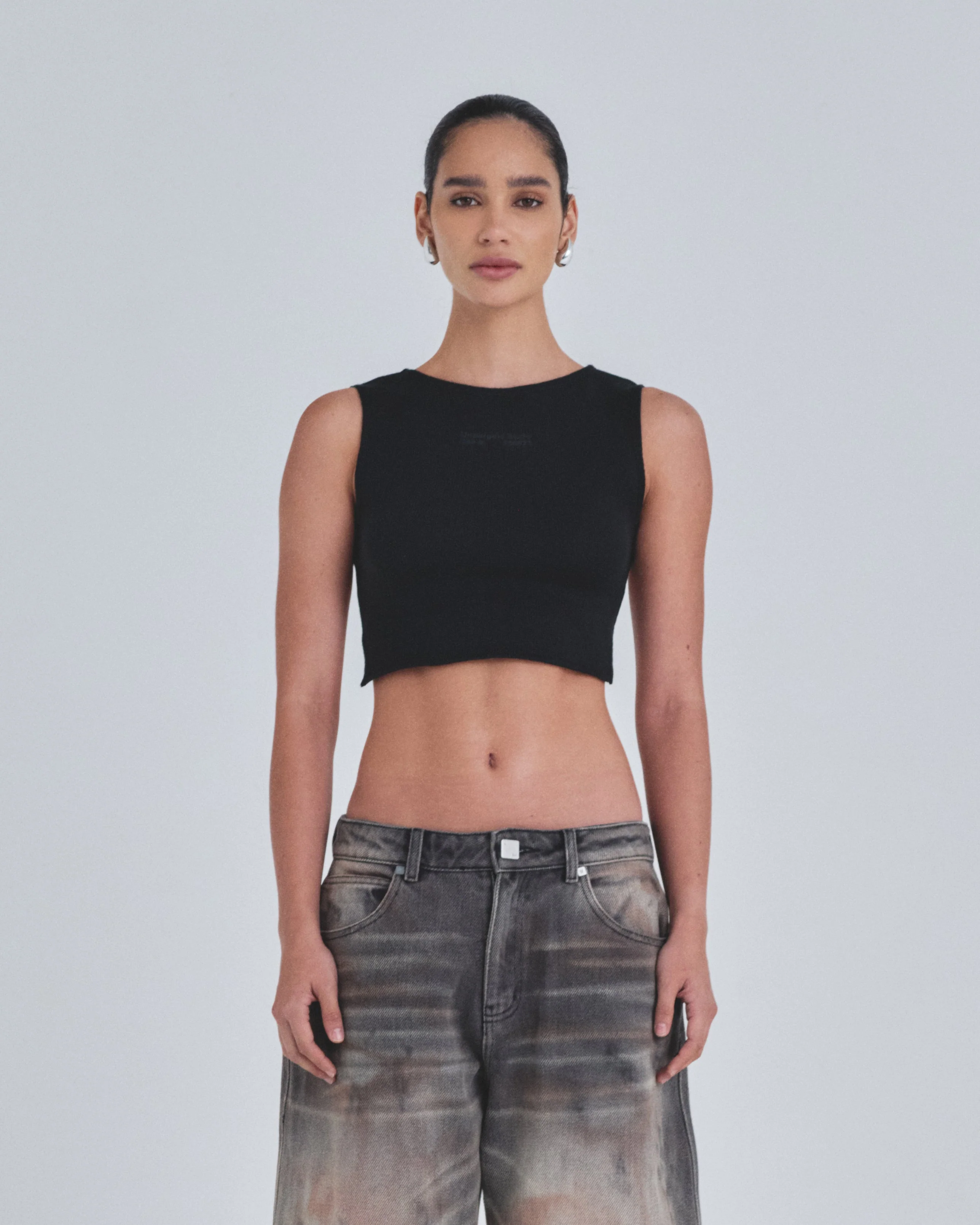 Basics Backless Knit Top Black - Image 8