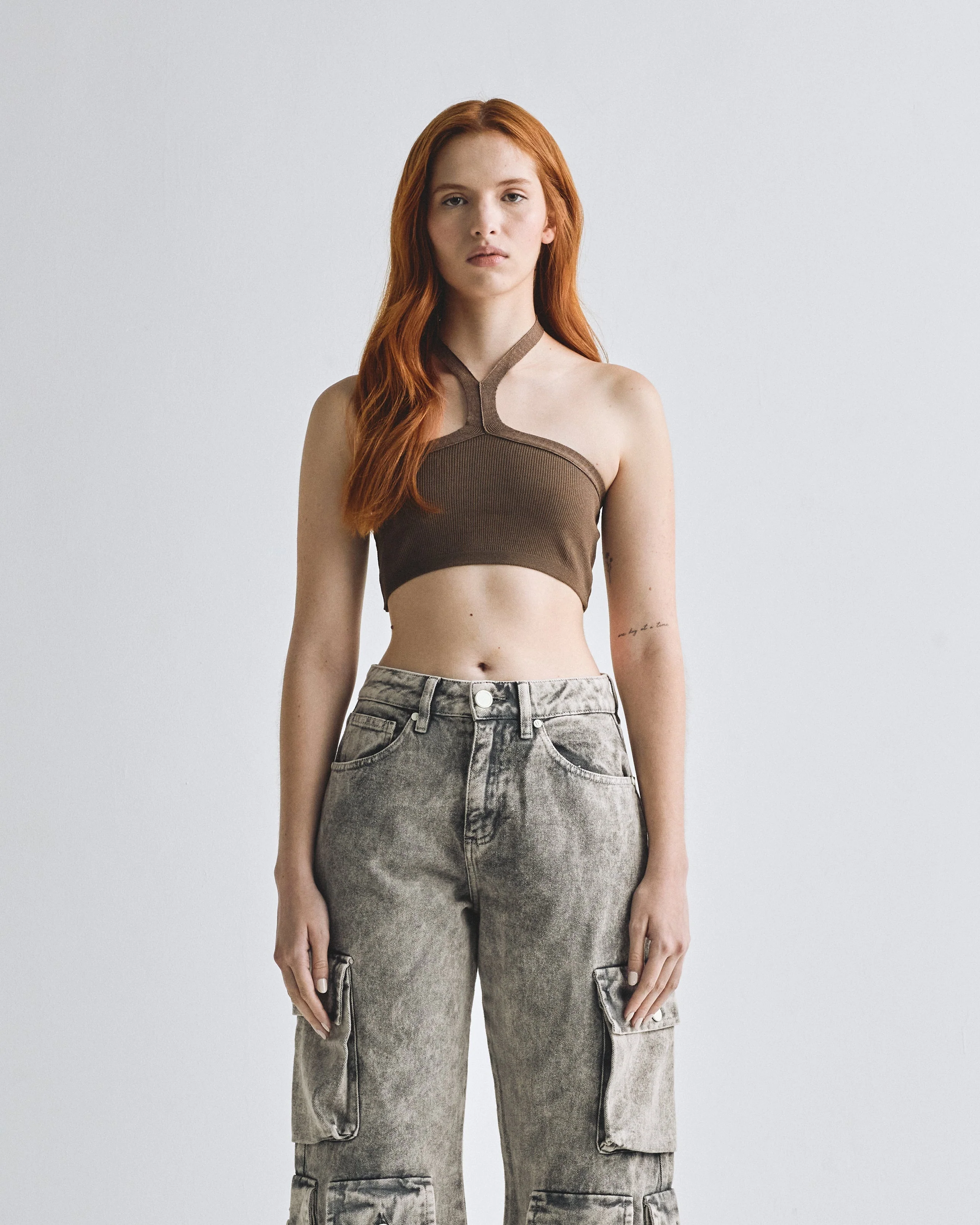 Basics Knit Top Brown - Image 6