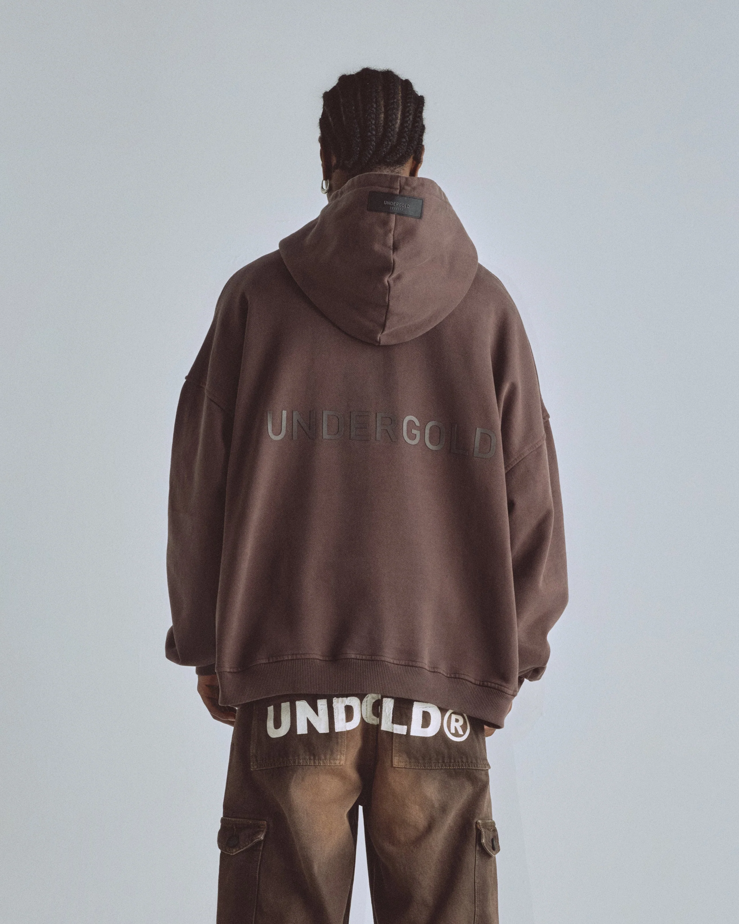 Line Logo Hoodie Brown - Image 8
