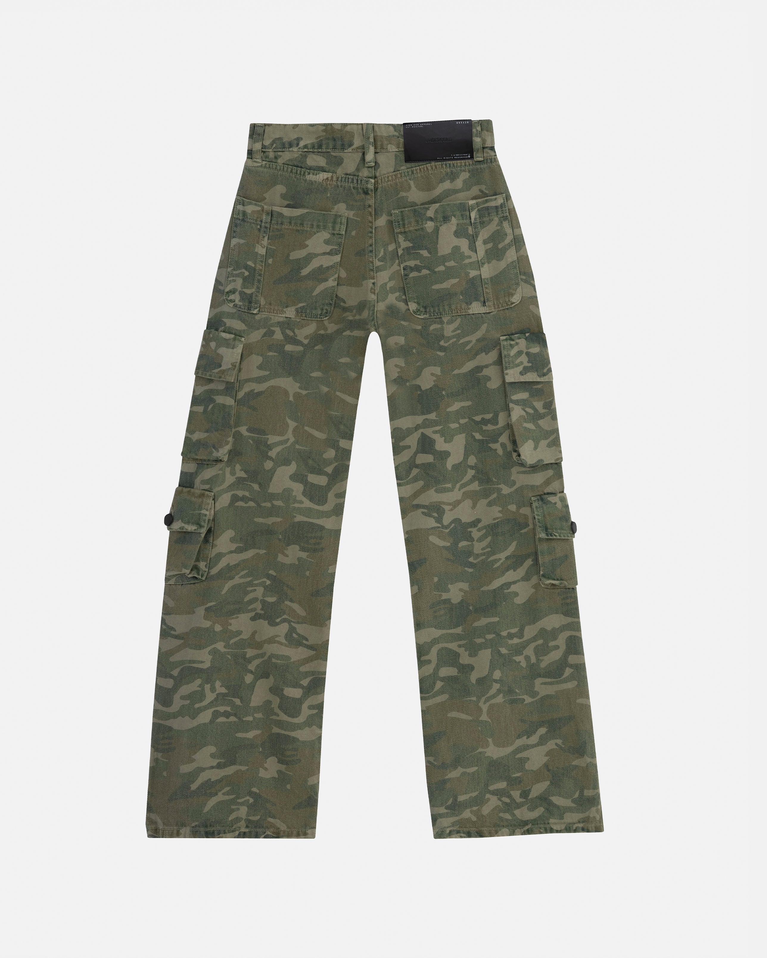 W Basics MultiPocket Cargo Jean Green Camo - Image 3