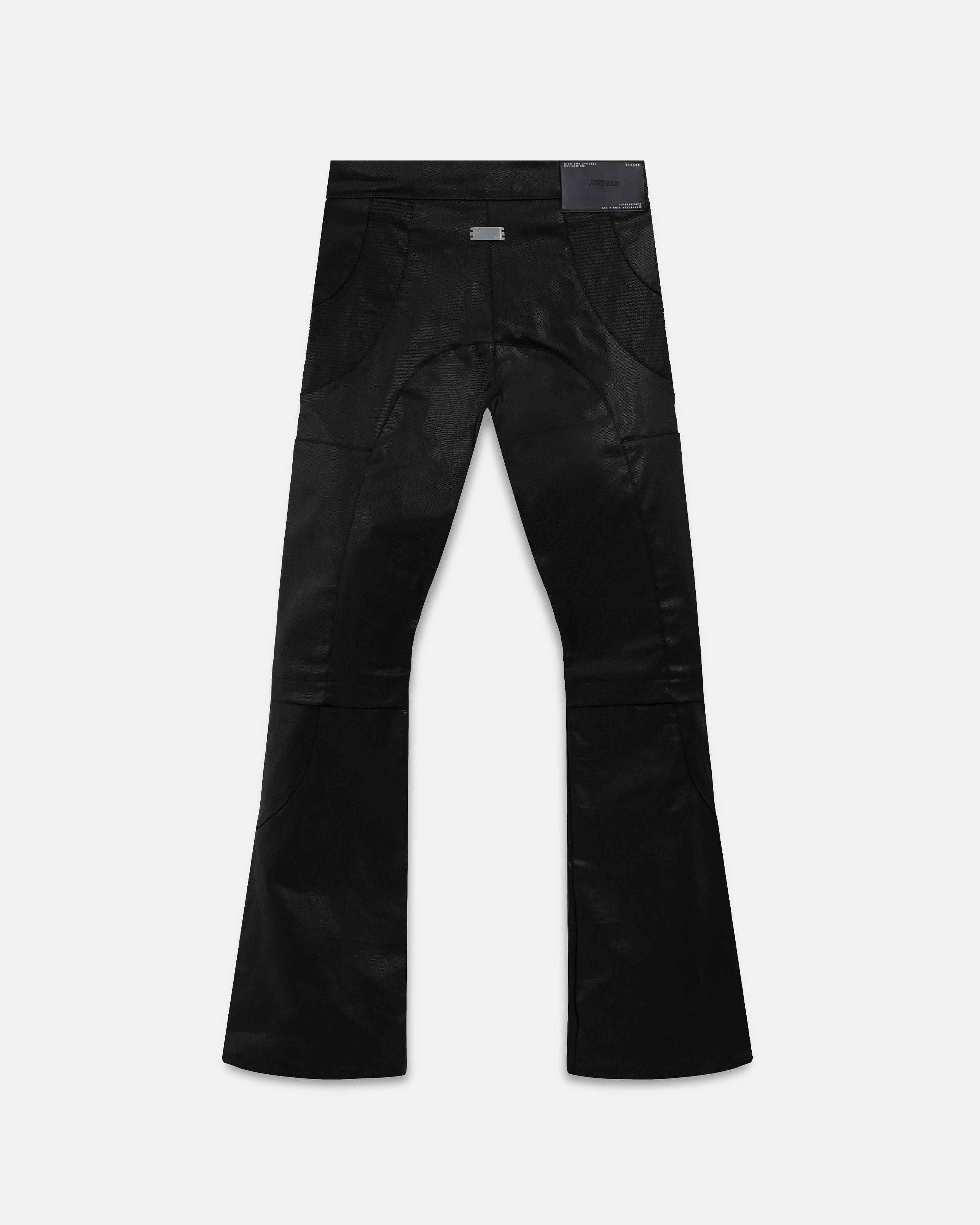 Basics Pleather Flare Pants Black - Image 3