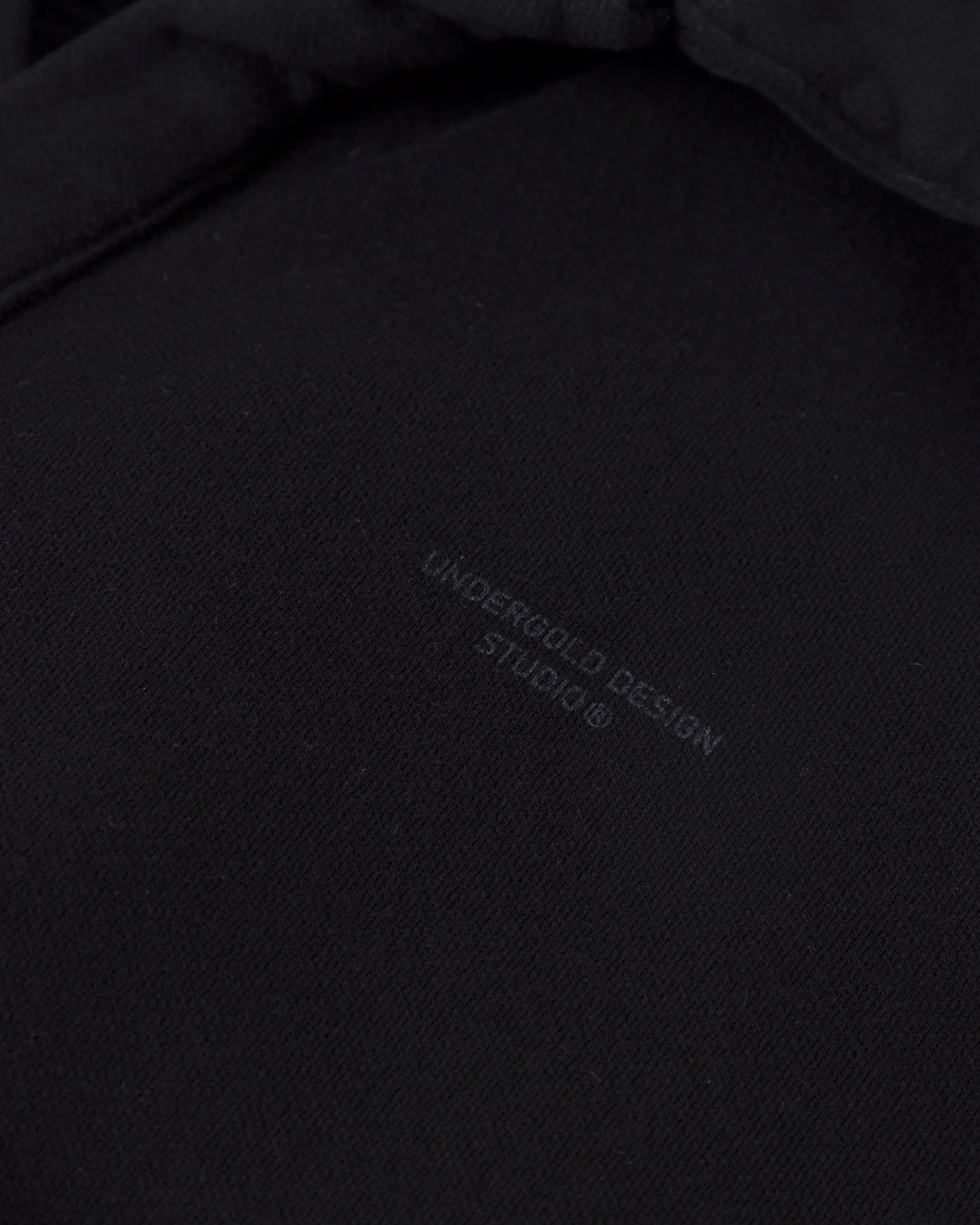 Basics Polo Collar Boxy Fit Hoodie Black - Image 4