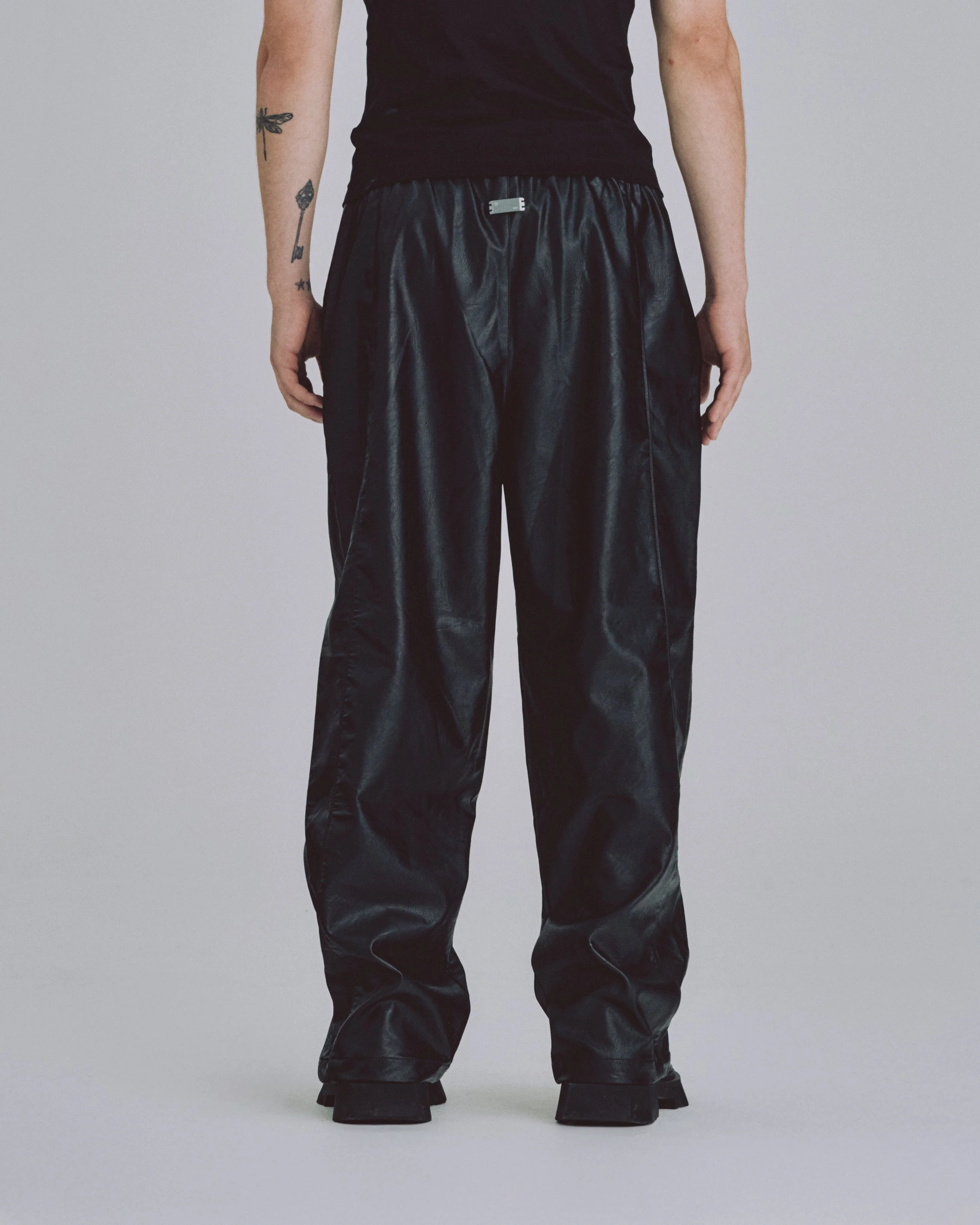 Basics Synthetic Straight Pants Black - Image 7