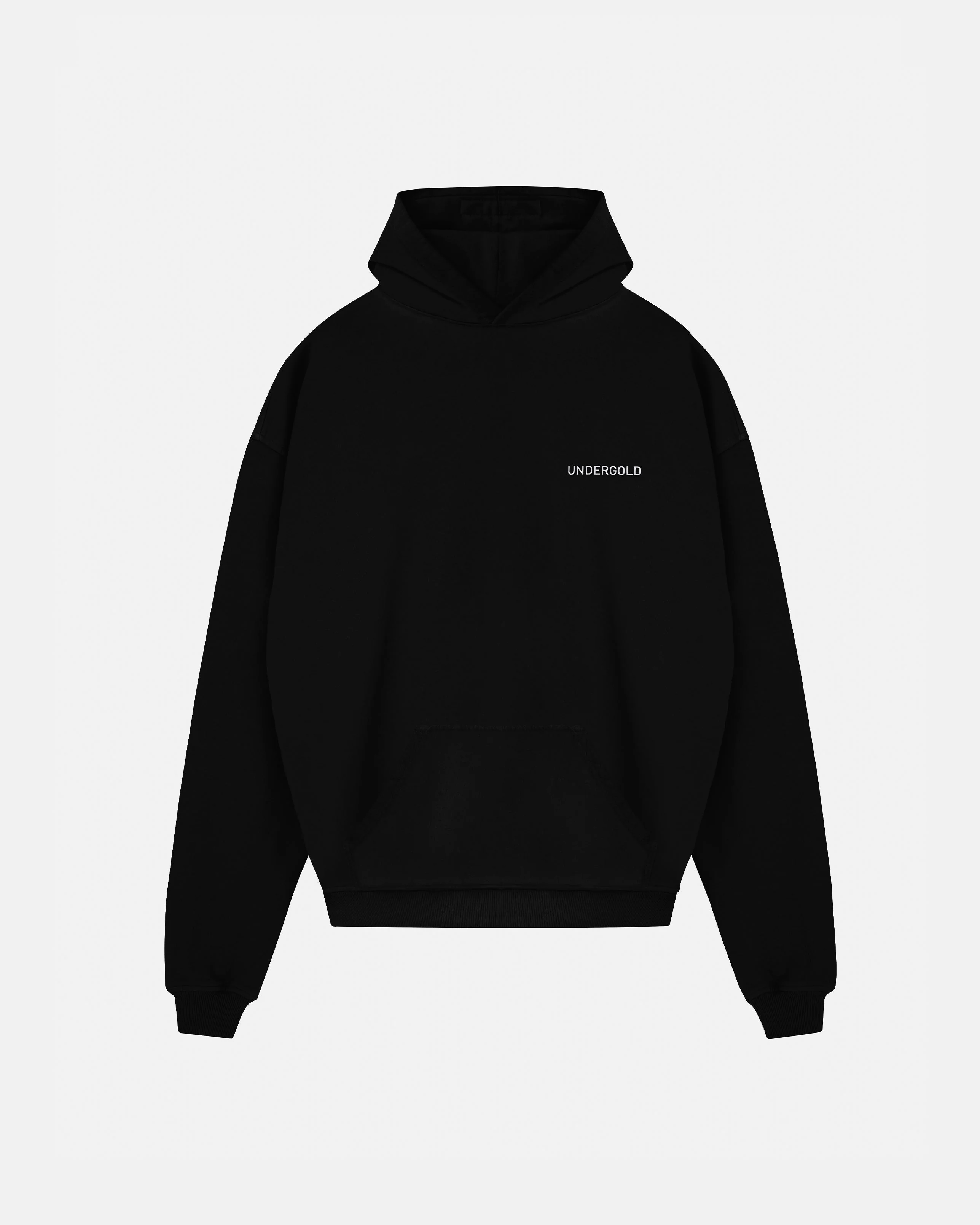 Basics Tiny Logo Hoodie Black - Image 3