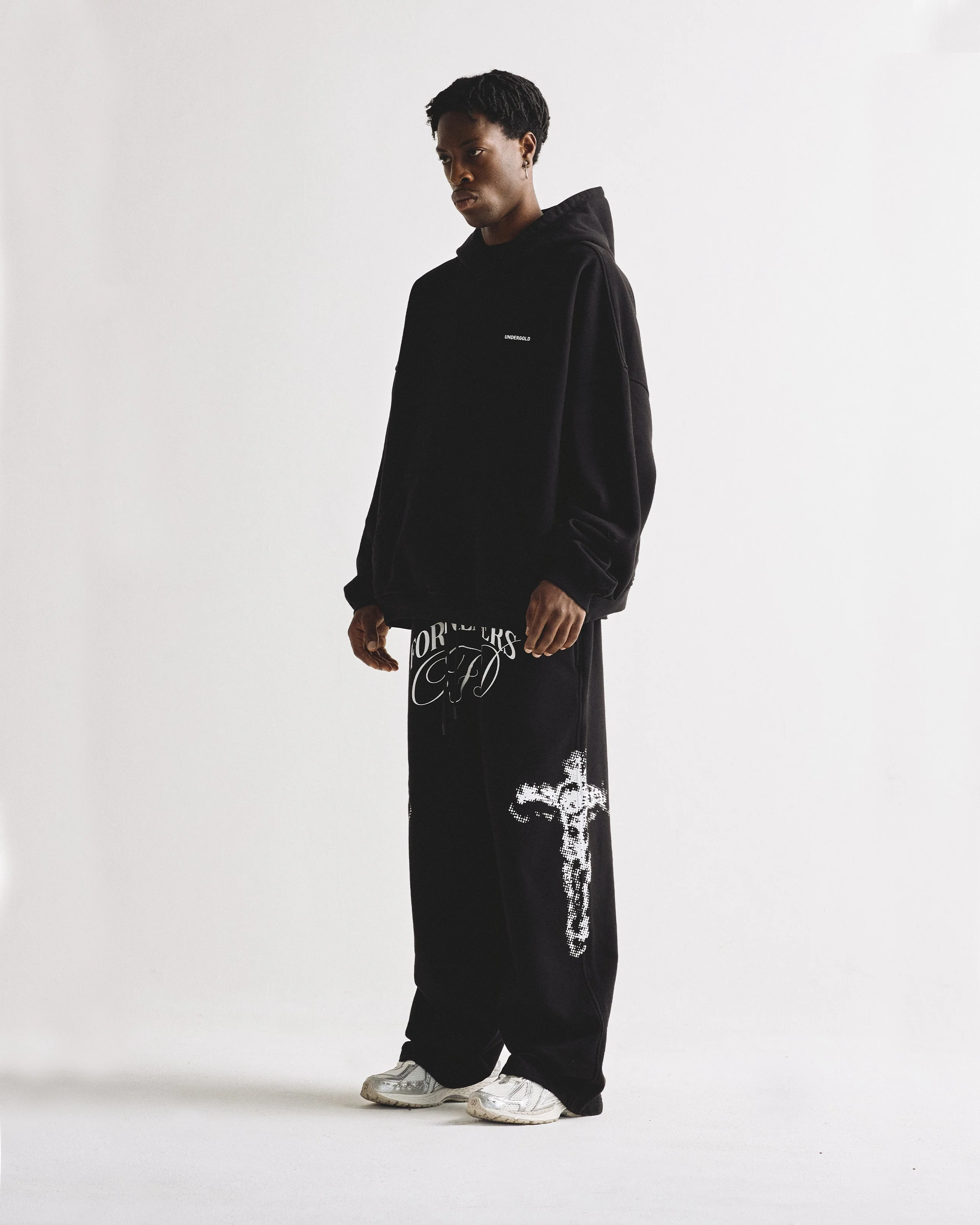 Basics Tiny Logo Hoodie Black - Image 5