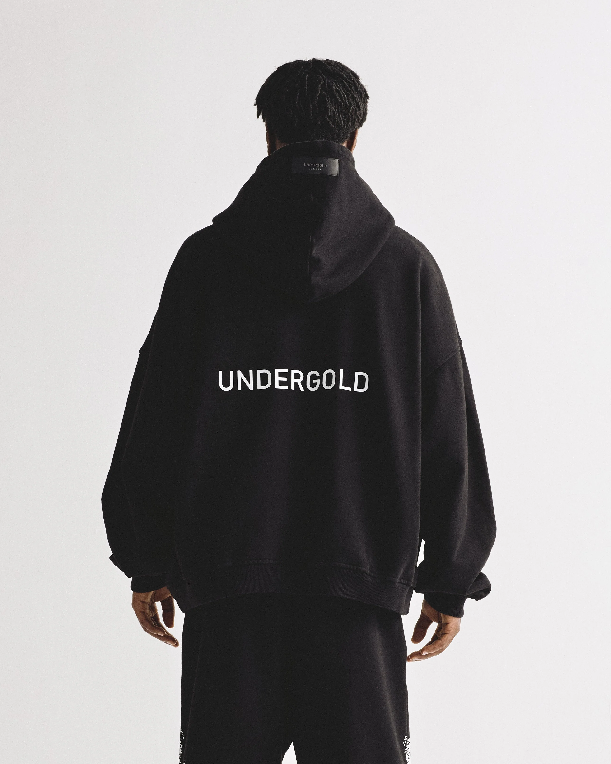 Basics Tiny Logo Hoodie Black - Image 7