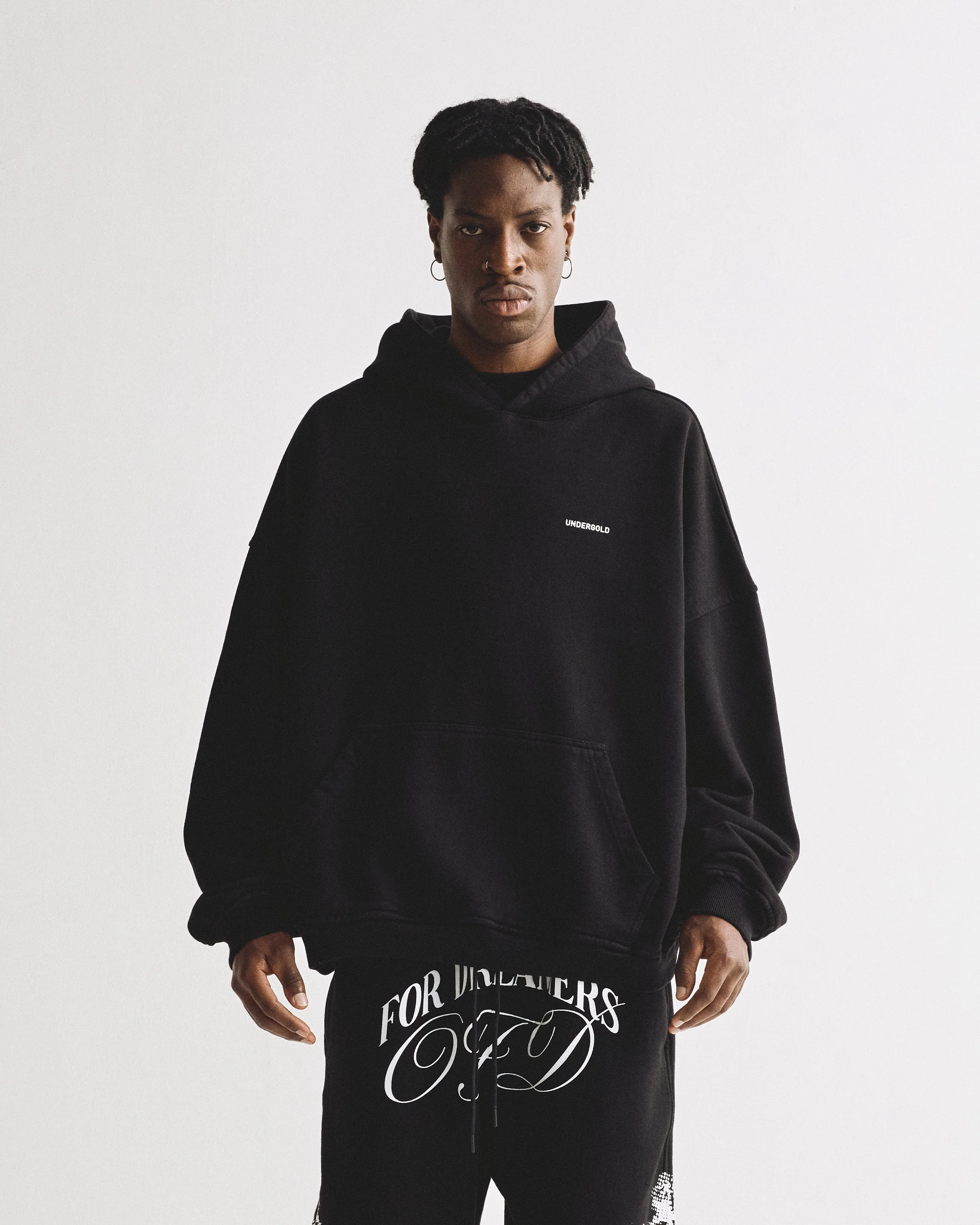 Basics Tiny Logo Hoodie Black - Image 8