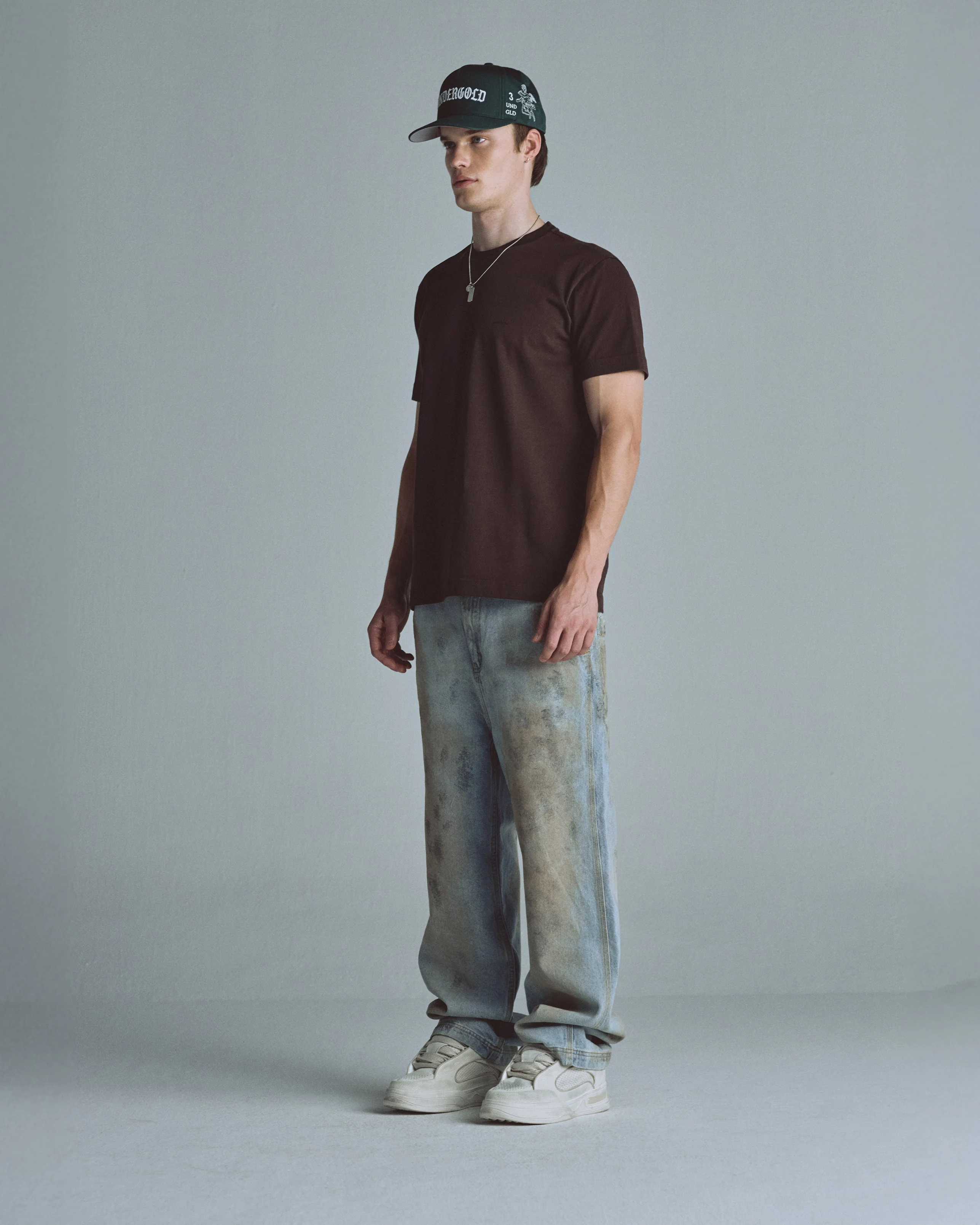 Basics Tiny Logo Regular Fit Tshirt Brown - Image 5