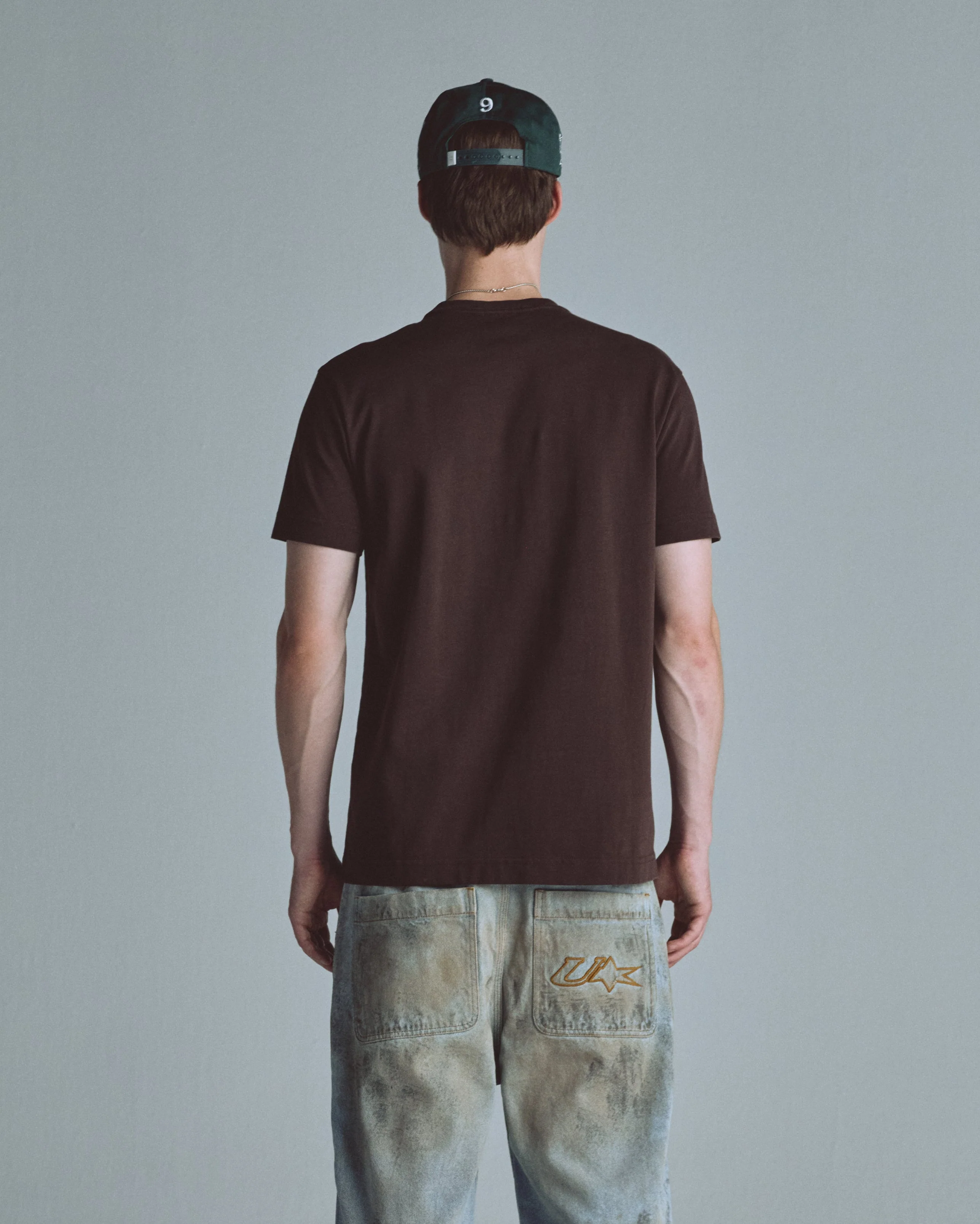 Basics Tiny Logo Regular Fit Tshirt Brown - Image 7