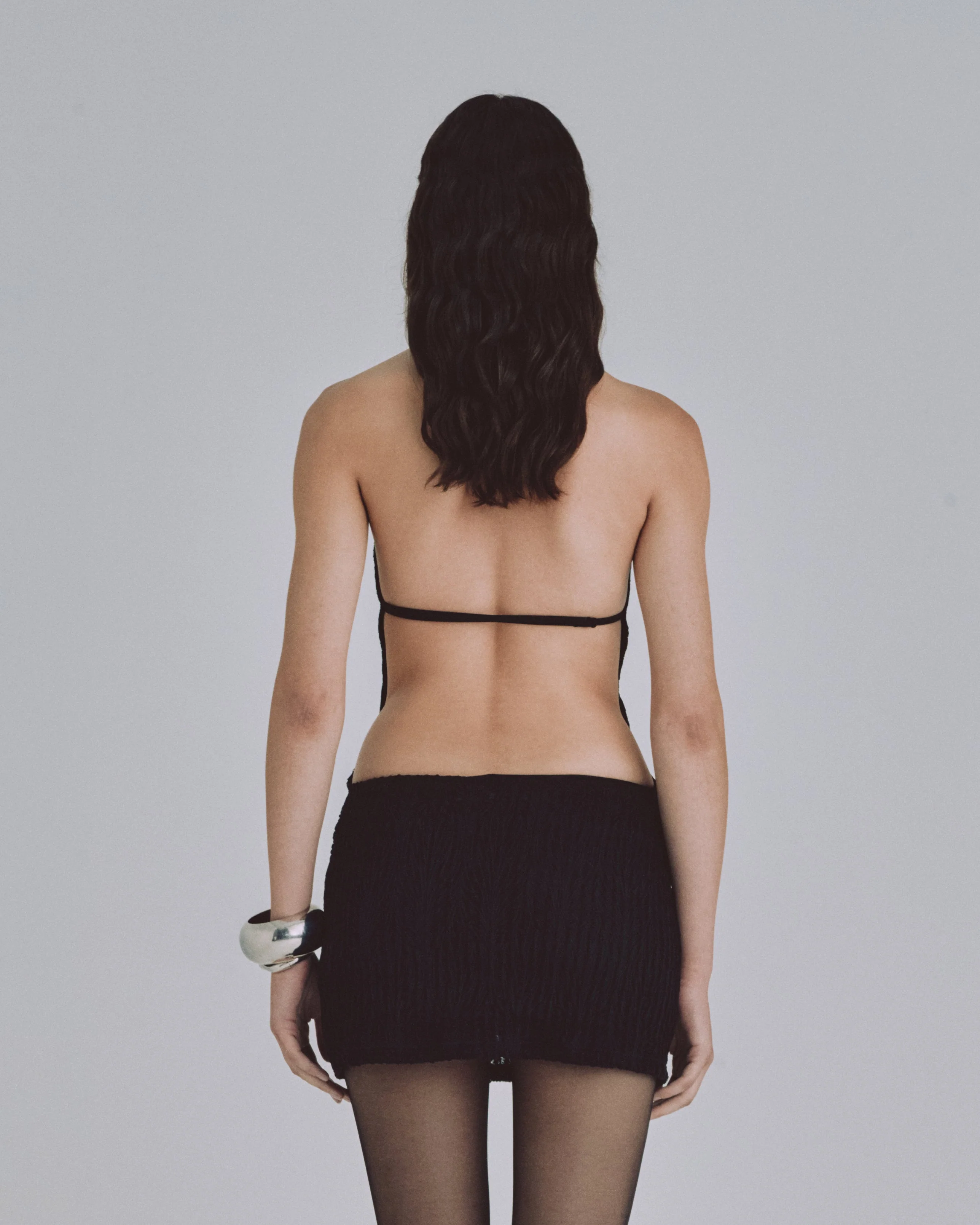 Basics Transparent Dress Black - Image 7