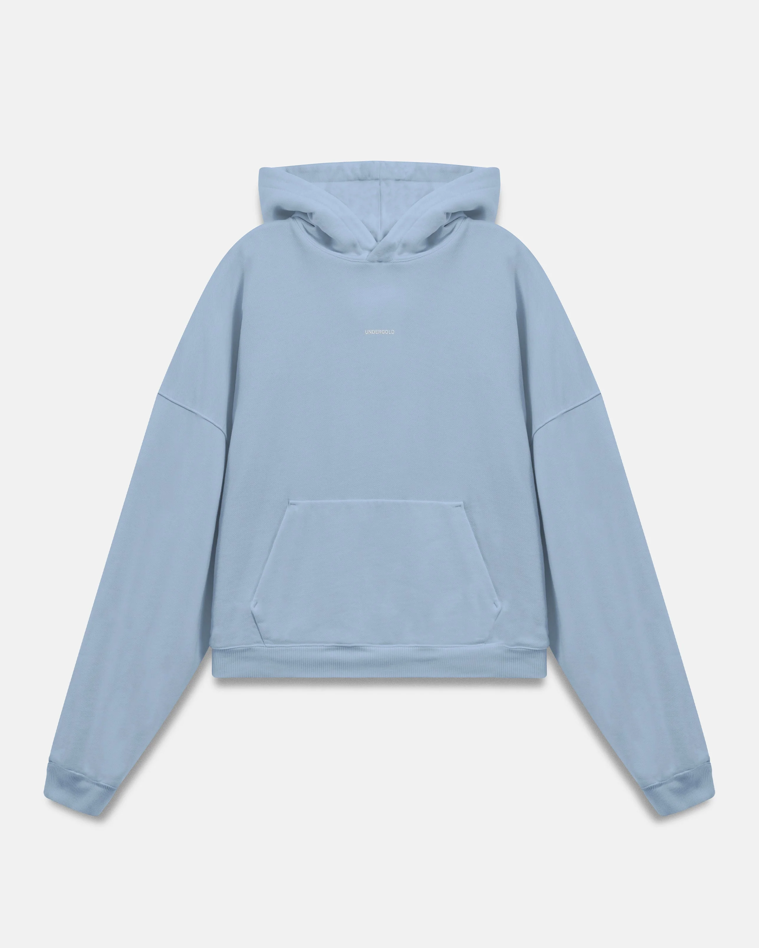 Basics Undergold Boxy Fit Hoodie Light Blue - Image 3