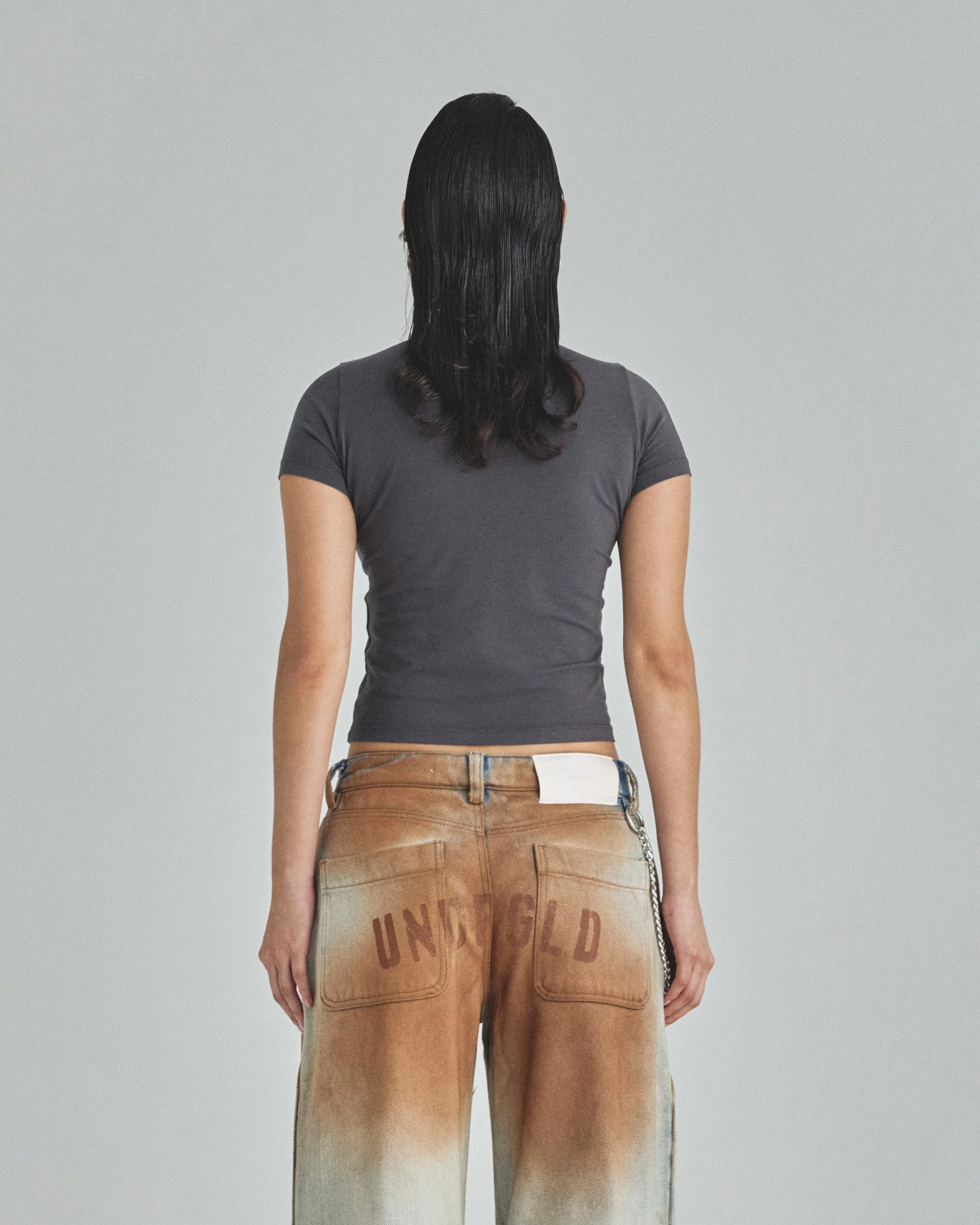 Basics Undergold Studio Long Baby Tee Vintage Gray - Image 7