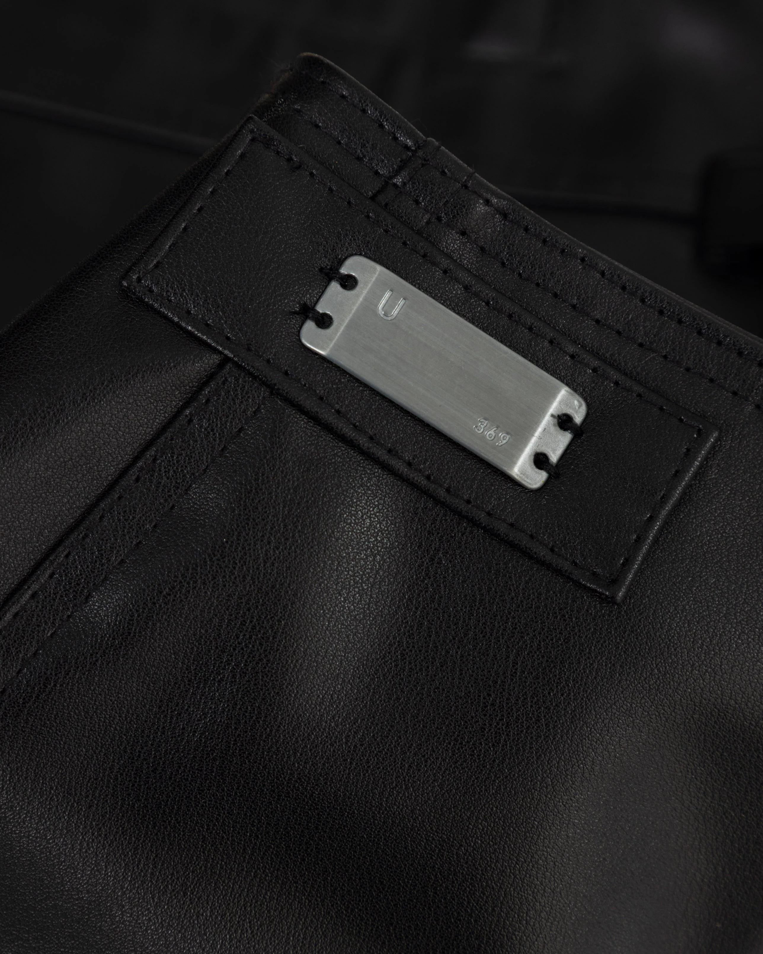 Basics Undergold Studio Pleather Mini Skirt Black - Image 4