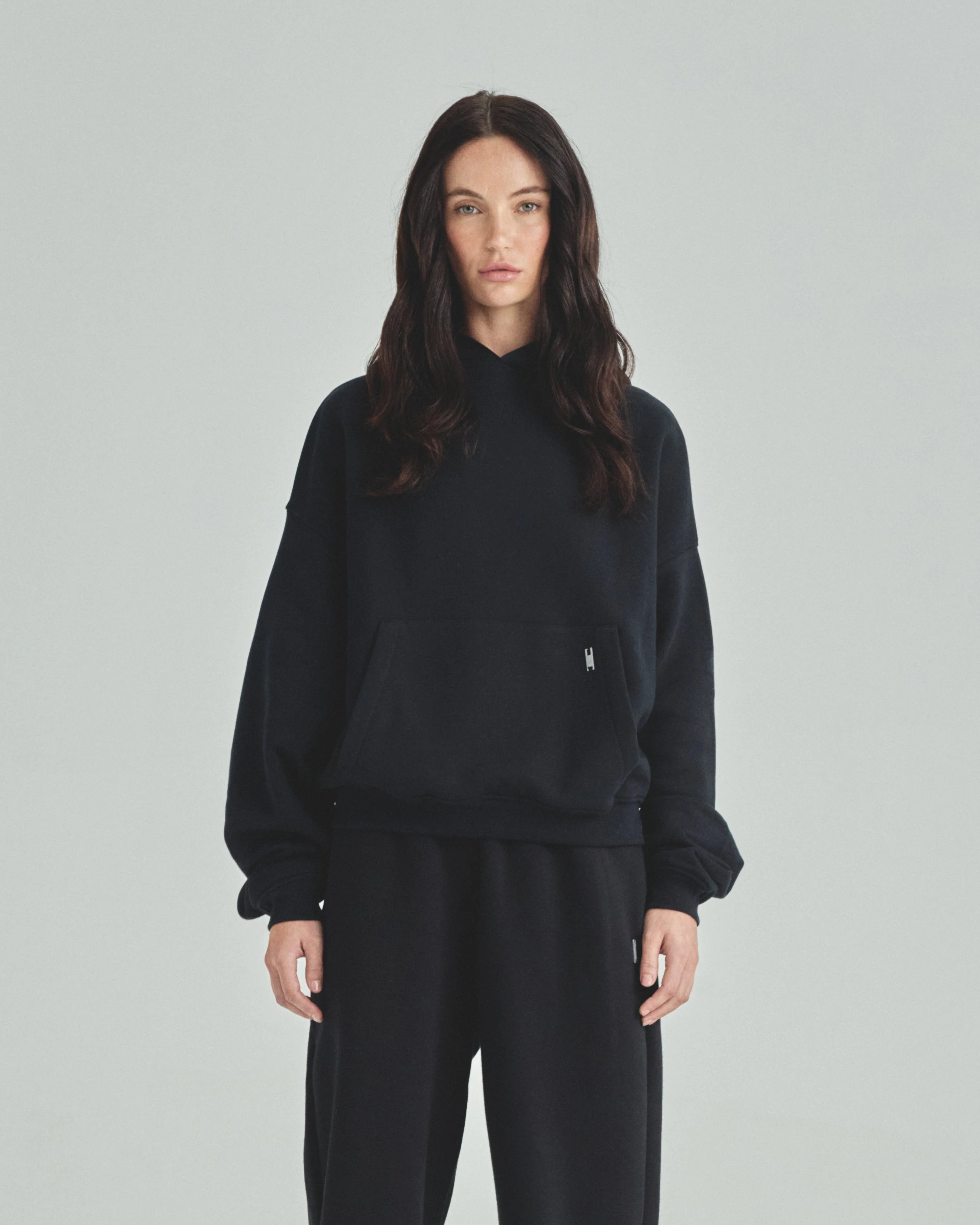 Blanks Boxy Fit Hoodie Black - Image 11