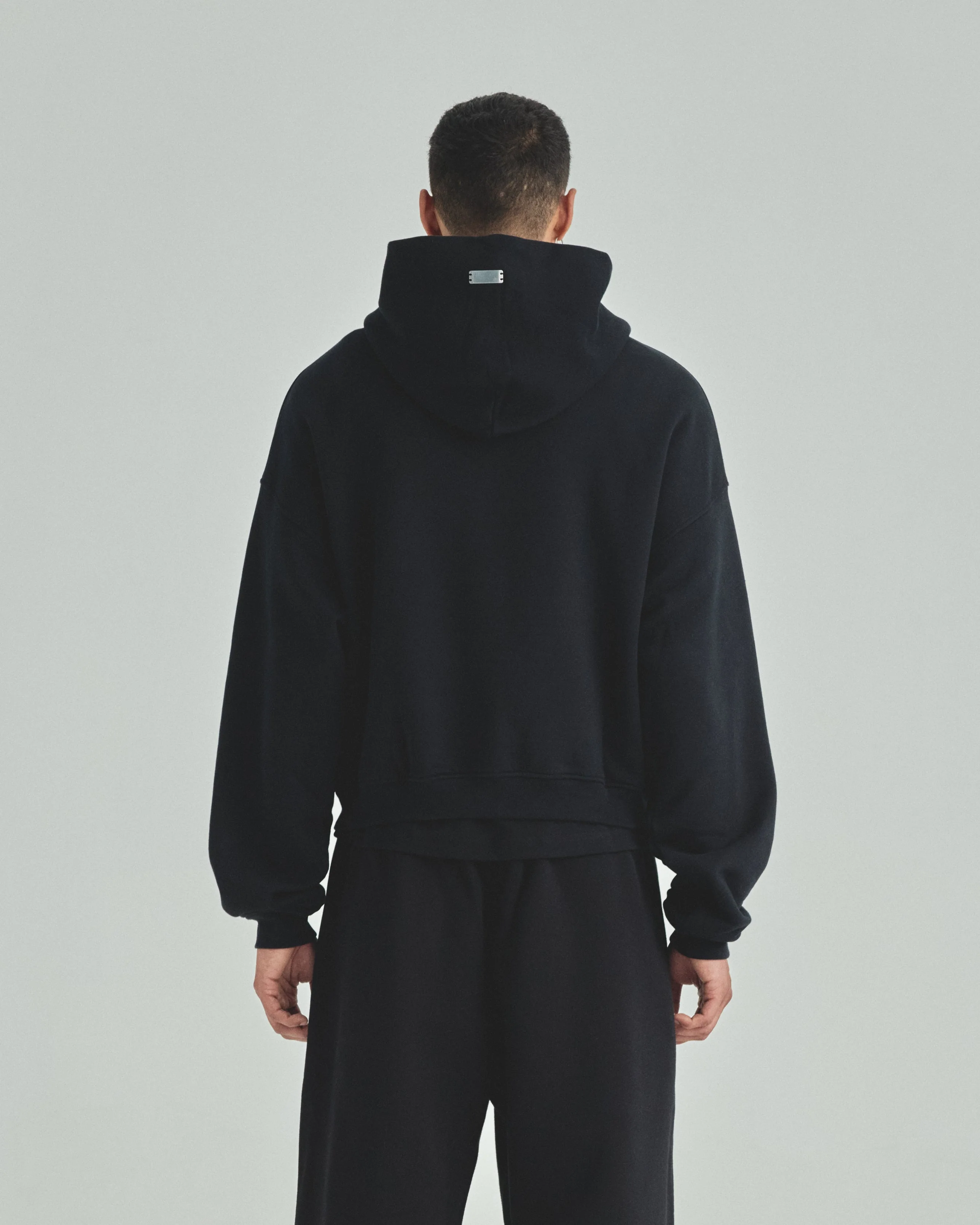 Blanks Boxy Fit Hoodie Black - Image 4