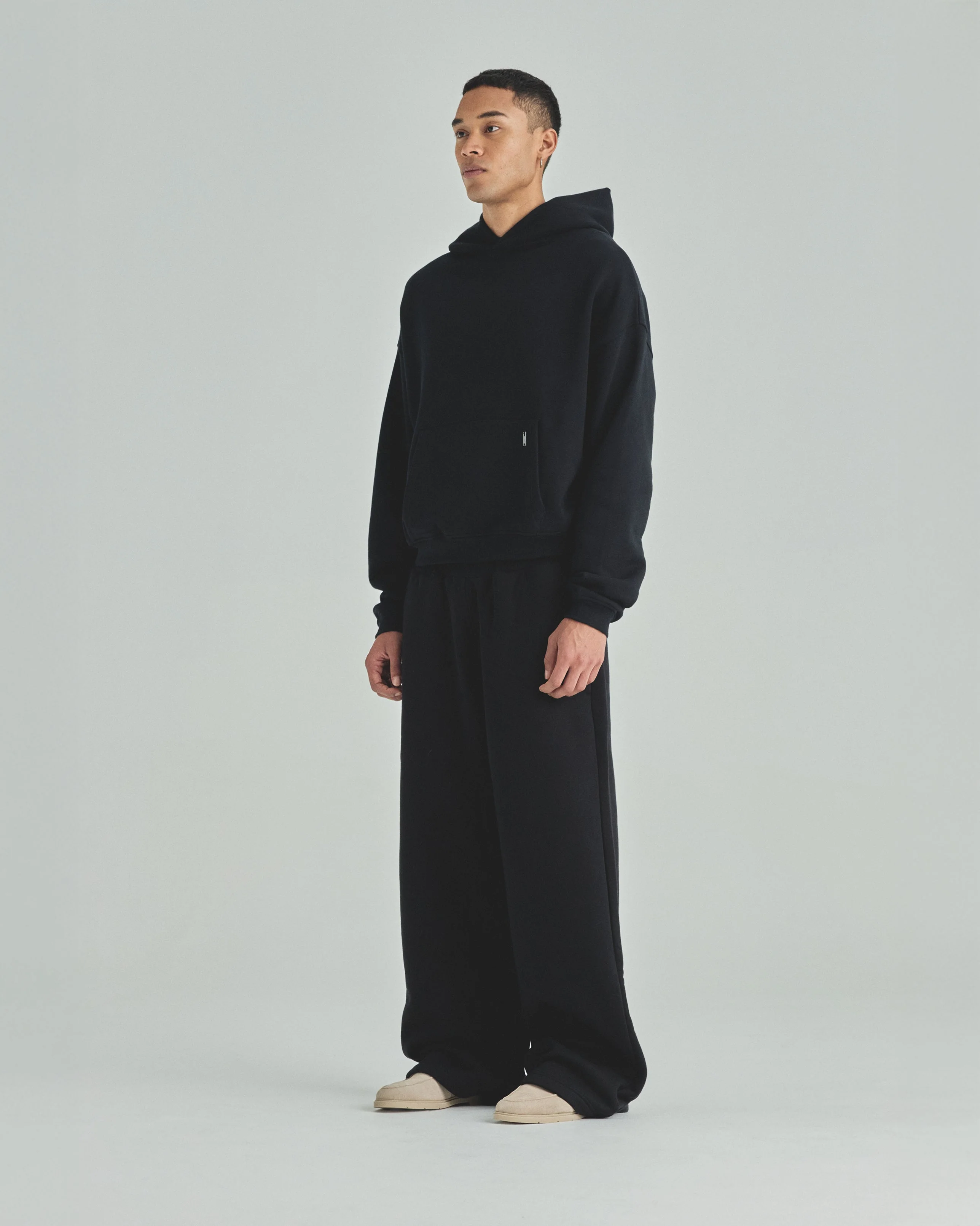 Blanks Boxy Fit Hoodie Black - Image 8