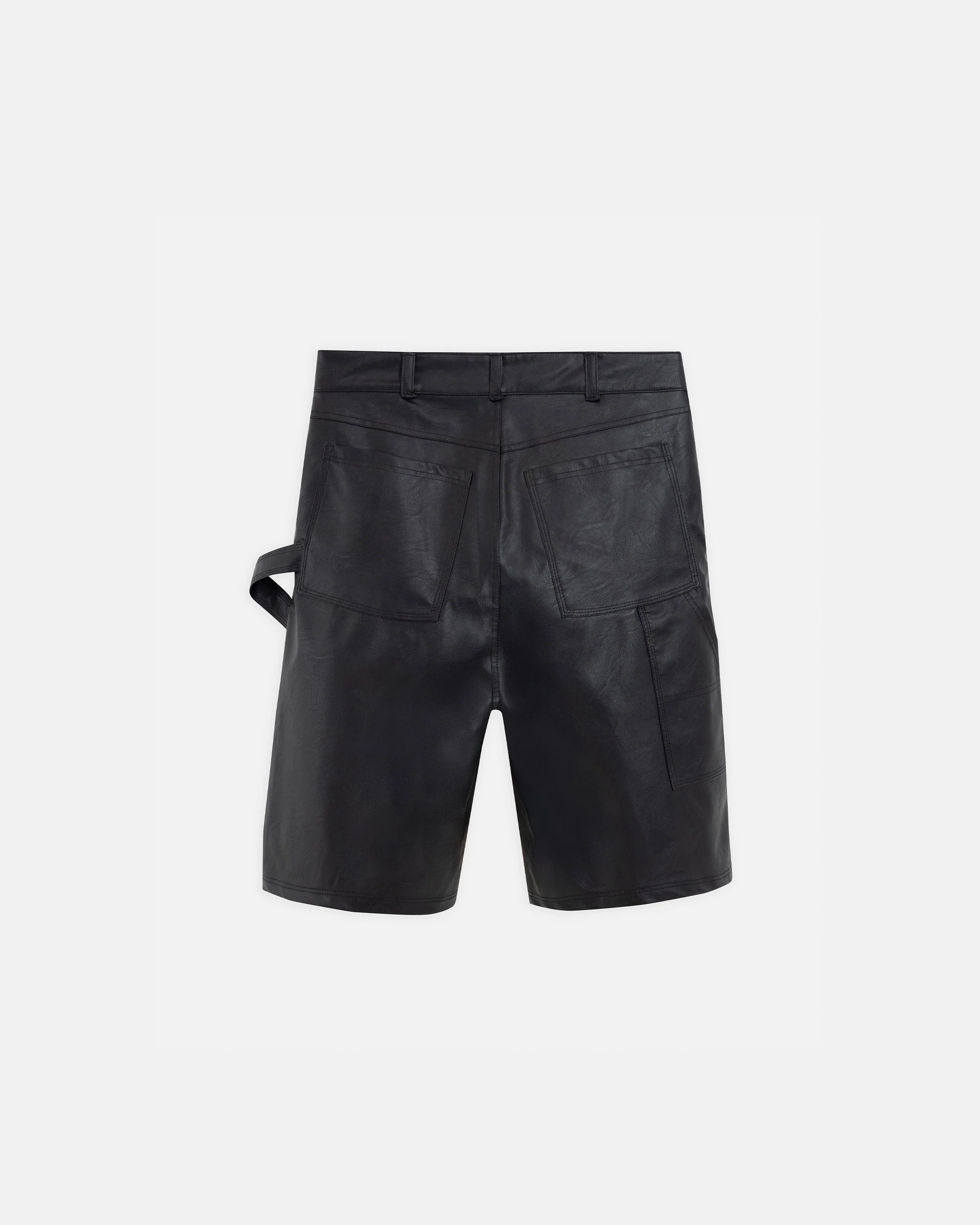 Capsule Basic Pleather Shorts Black - Image 3