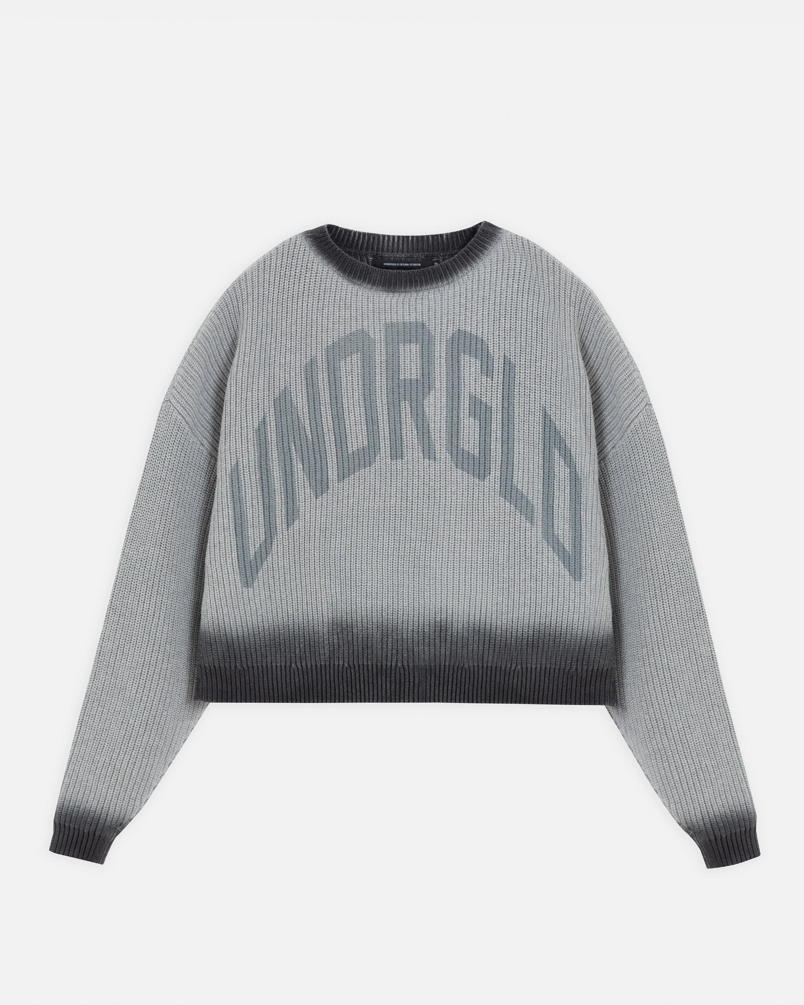 Basics Gradient Knit Crewneck Gradient Gray