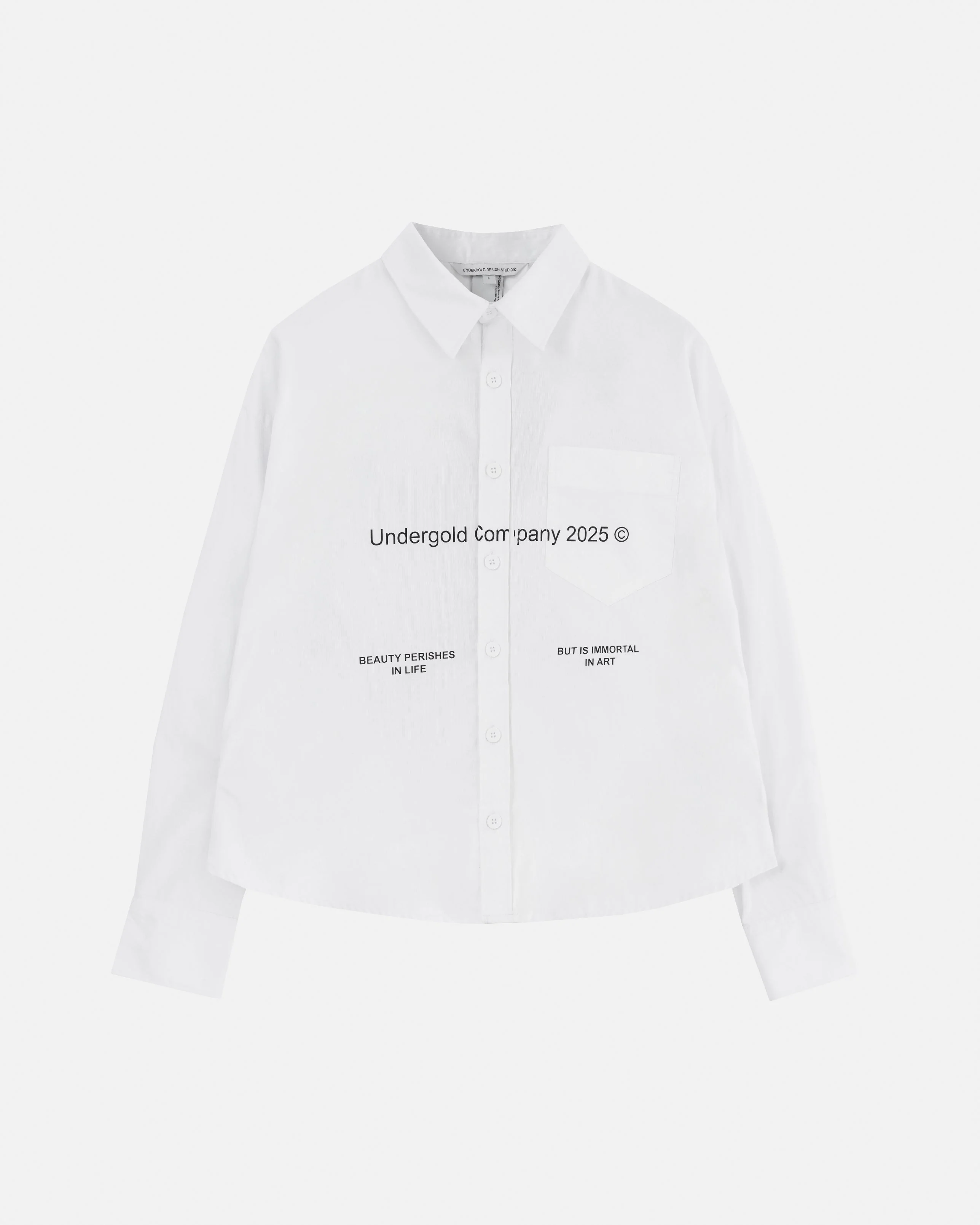 Echoes Beauty Long Sleeve Boxy Fit Shirt Bone