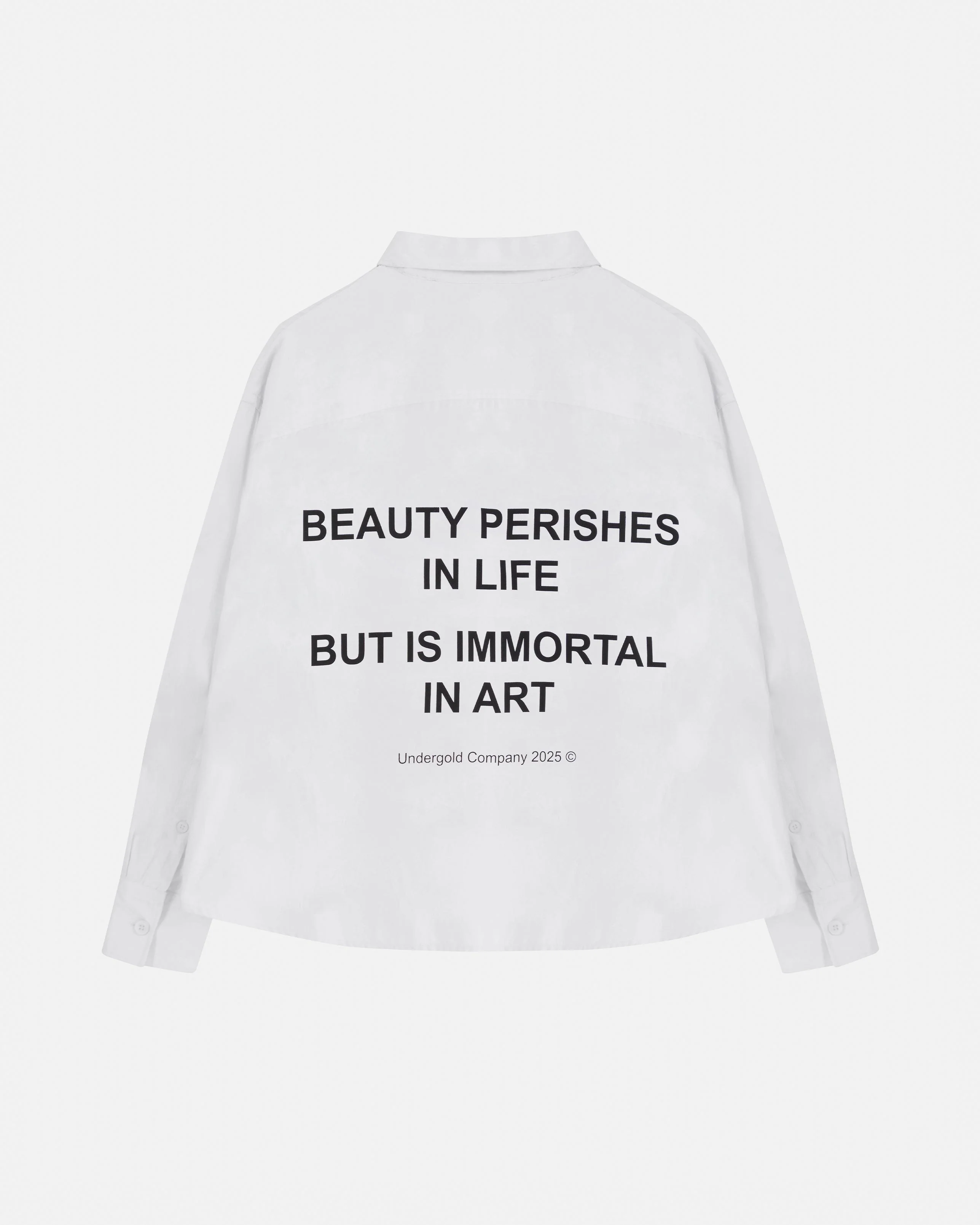 Echoes Beauty Long Sleeve Boxy Fit Shirt Bone - Image 3