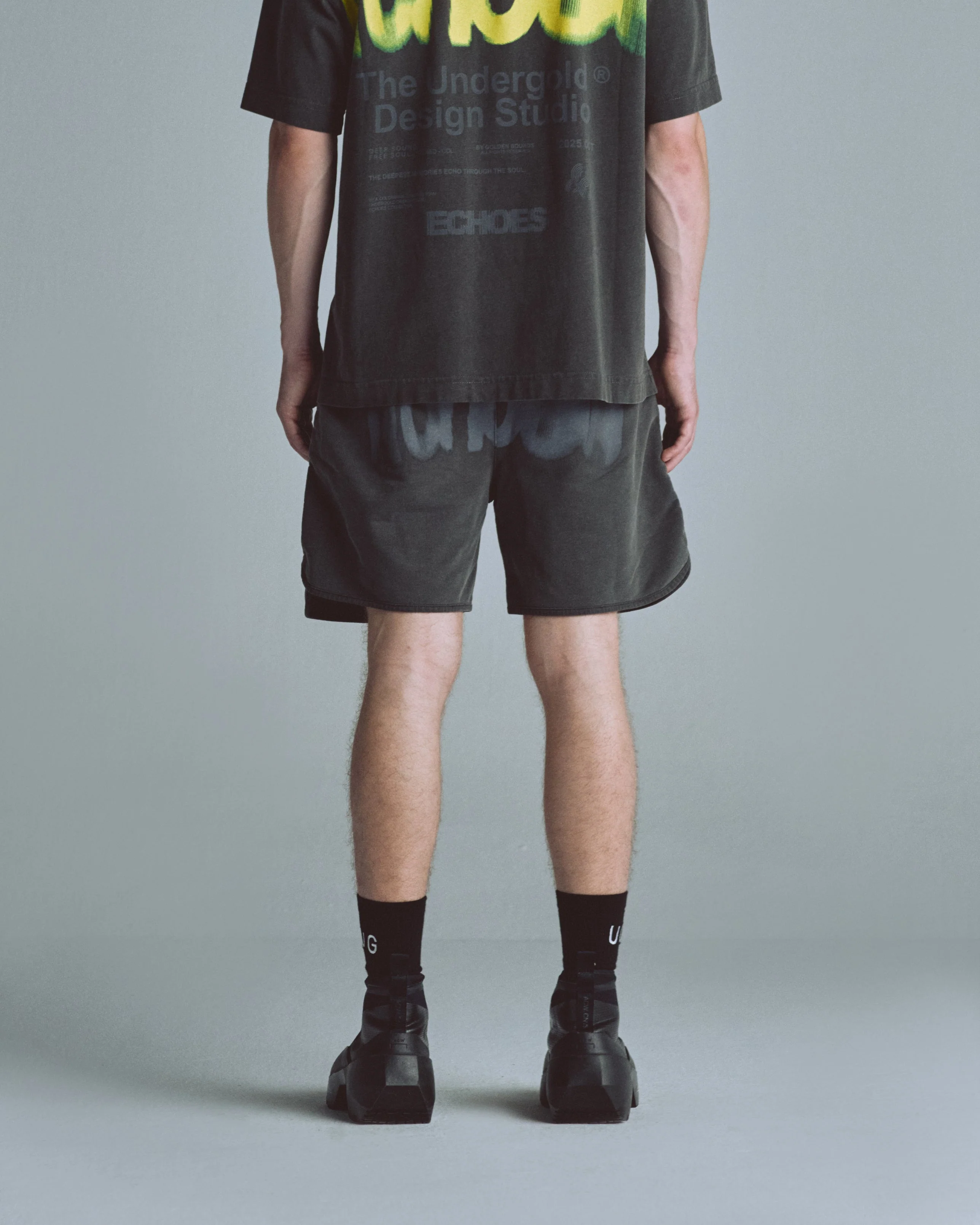 Echoes Echo Biased Shorts Old Washed Gray - Image 7