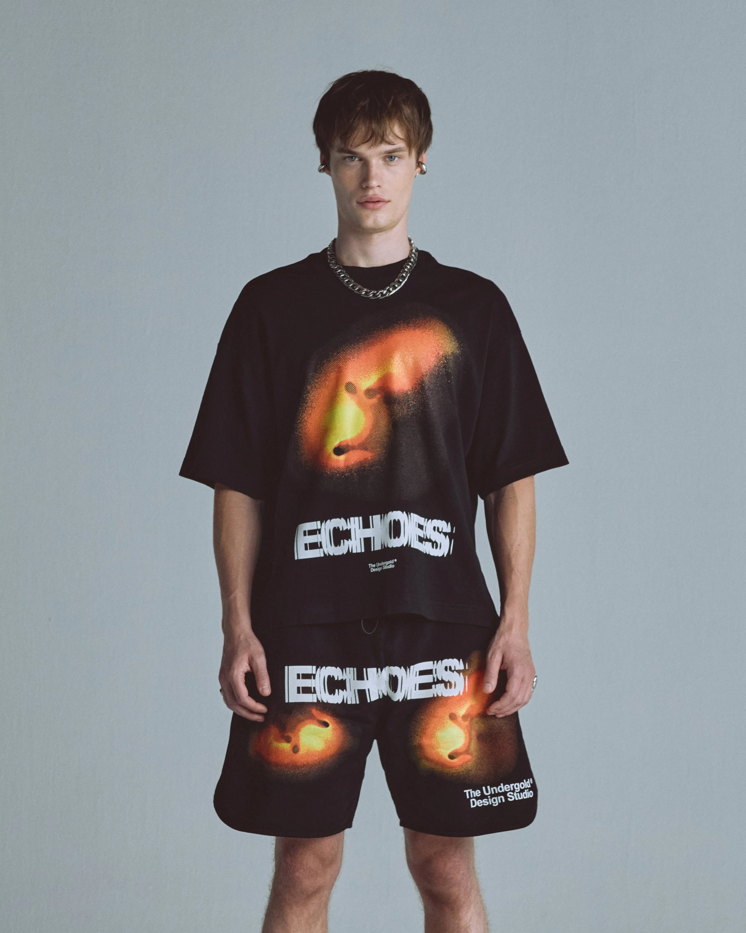Echoes Pulse Boxy Fit Tshirt Black - Image 2