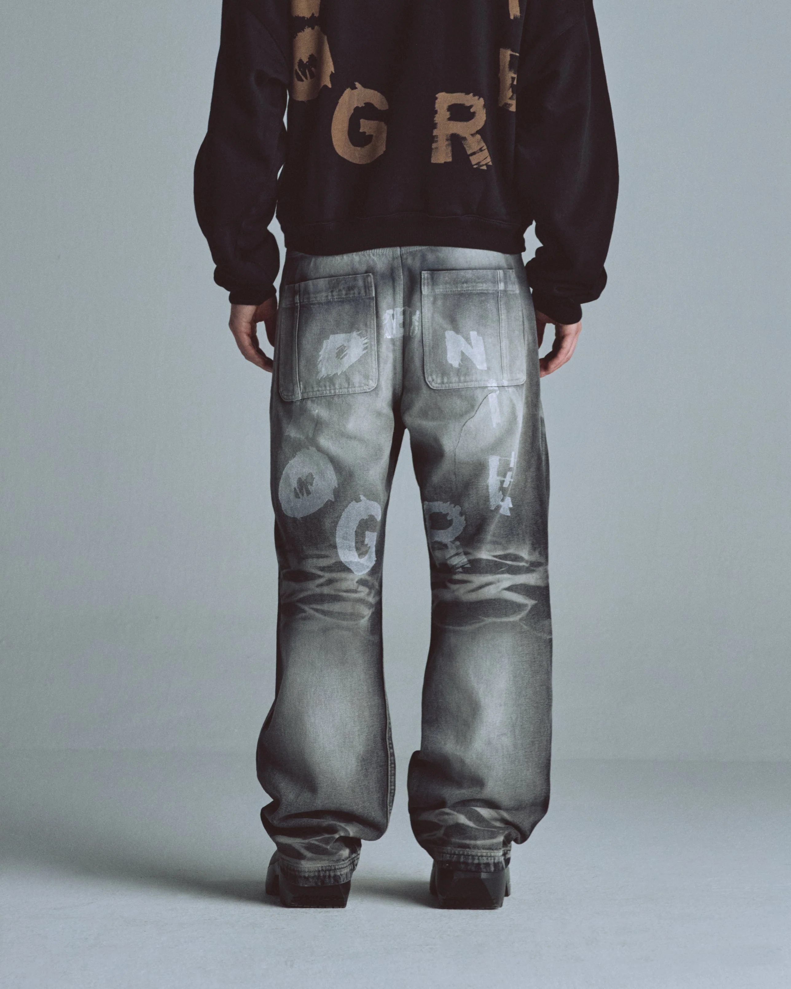 Echoes Tremor Wide Jeans Washed Gray - Image 7