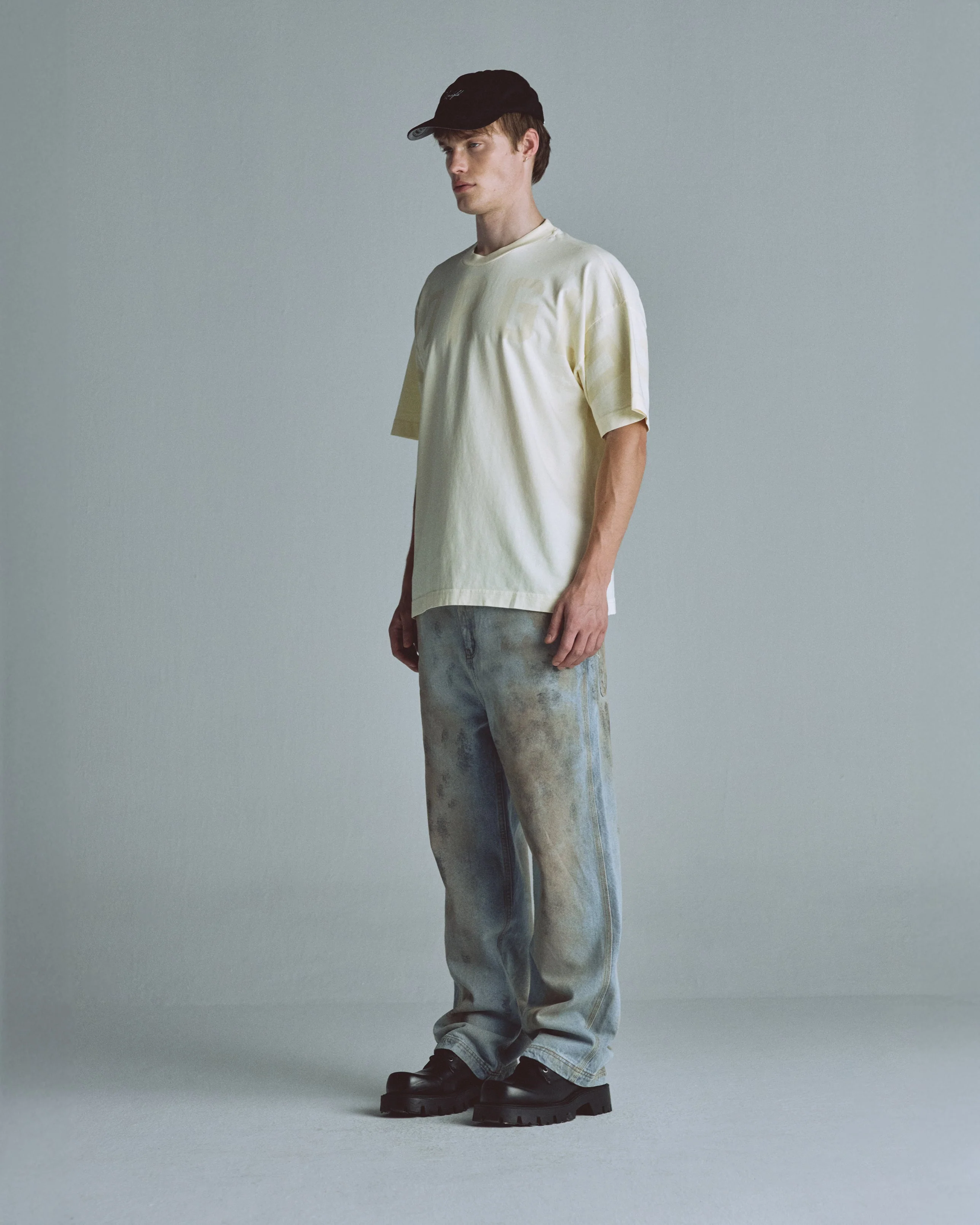 Echoes U Star Wide Jeans Washed Blue - Image 5