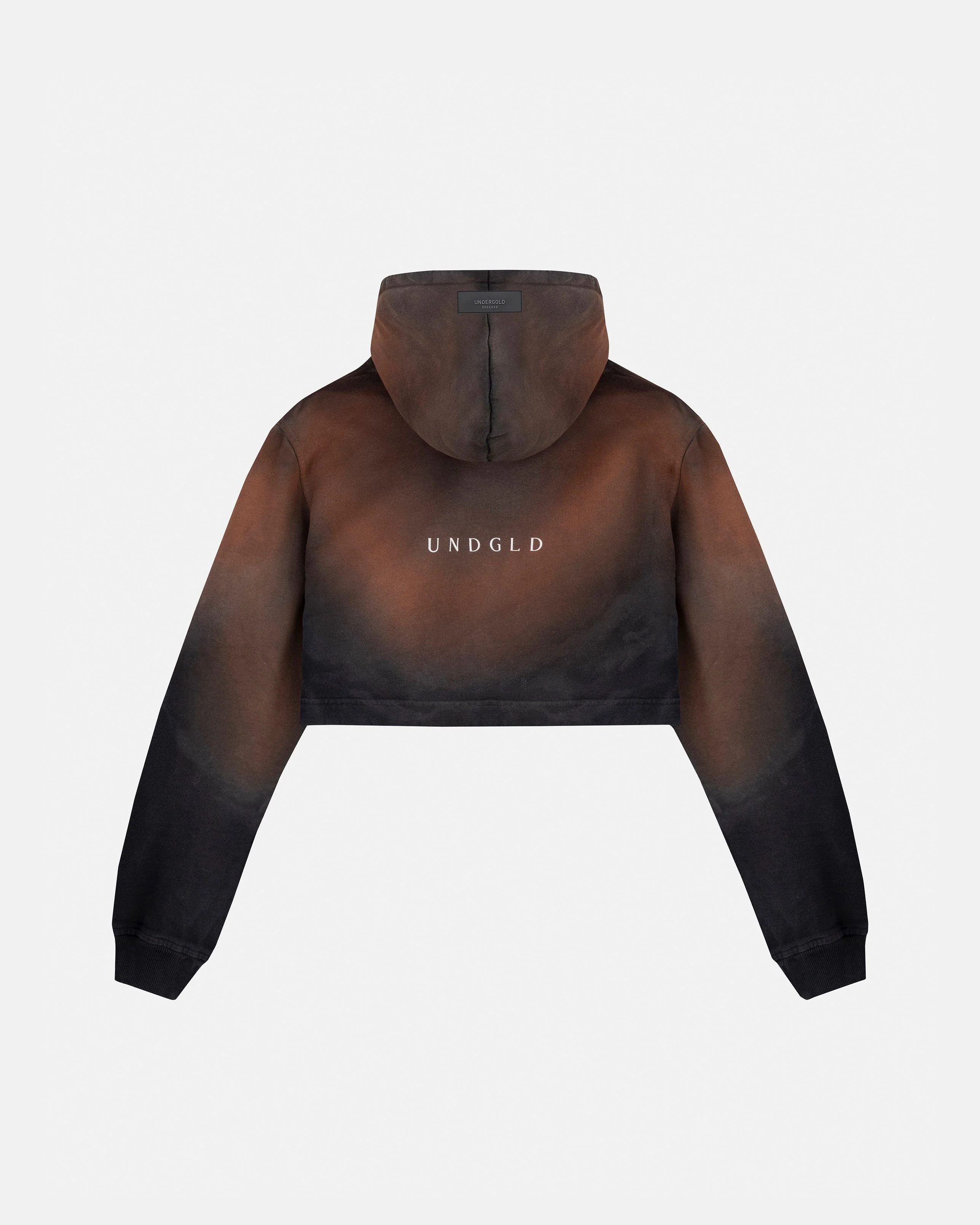 Eternal Tunnel Slim Fit Zip Up Cropped Hoodie Terra - Image 3