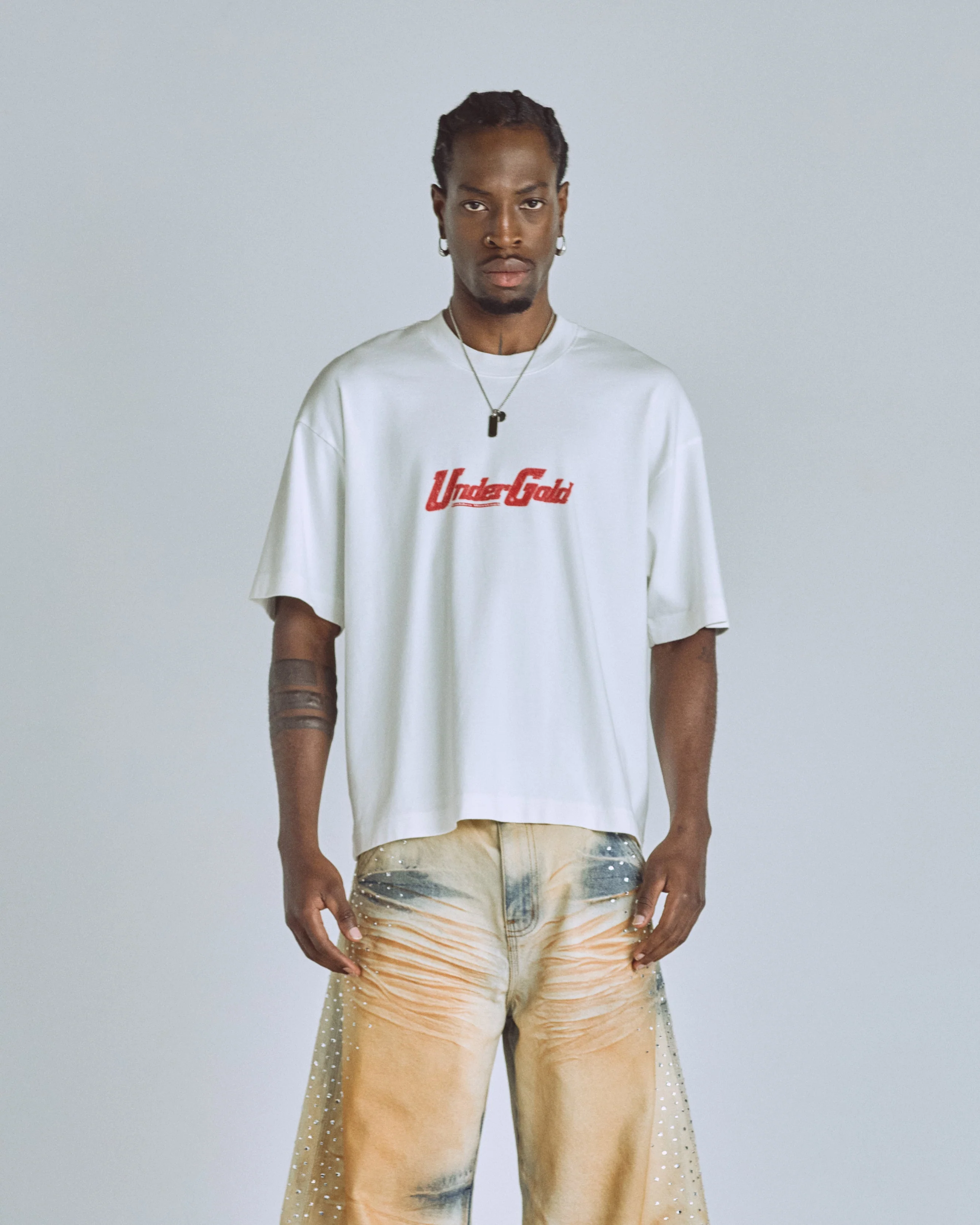 Golden Heritage Pegasus Boxy Fit Tshirt White - Image 2