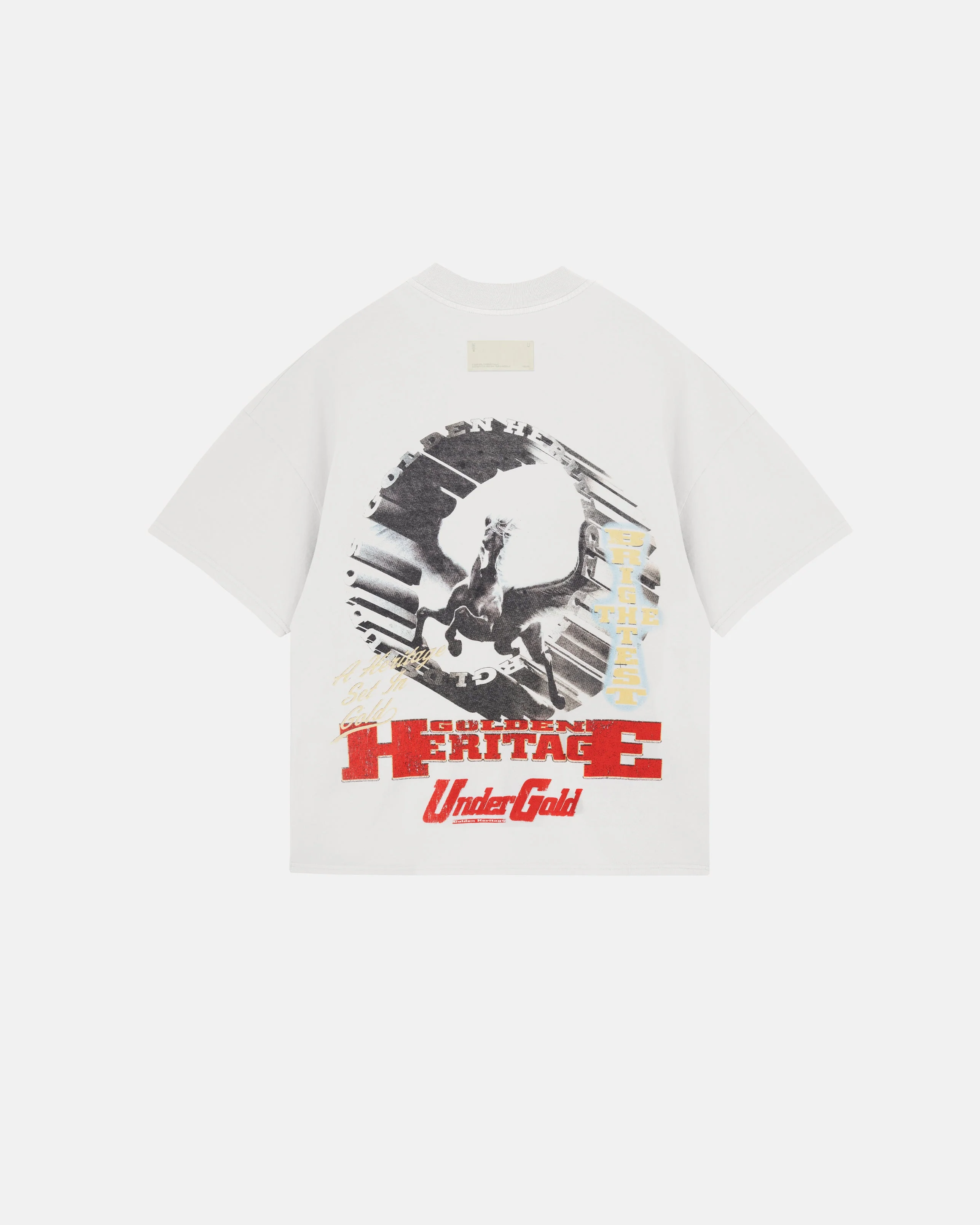 Golden Heritage Pegasus Boxy Fit Tshirt White - Image 3
