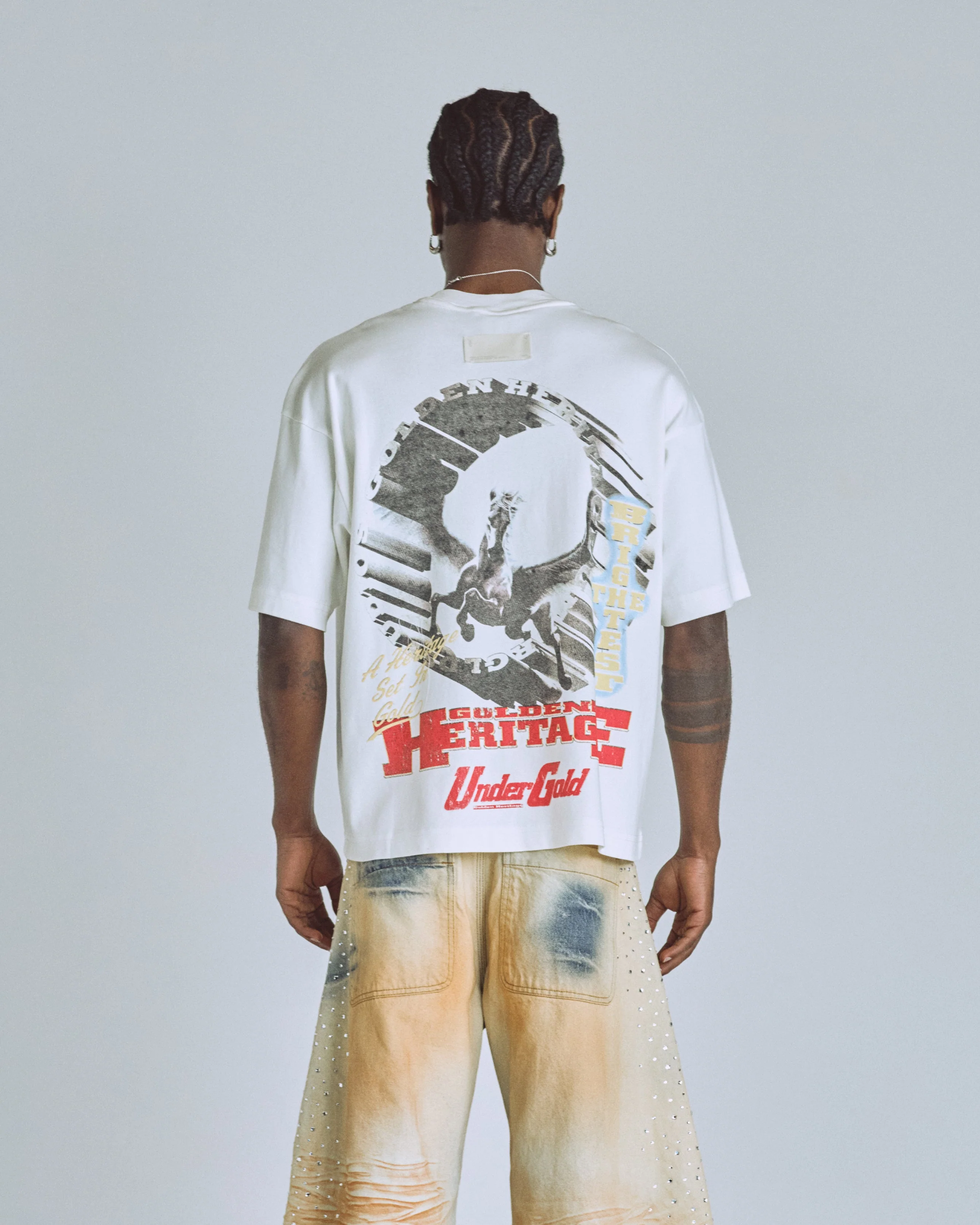 Golden Heritage Pegasus Boxy Fit Tshirt White - Image 7