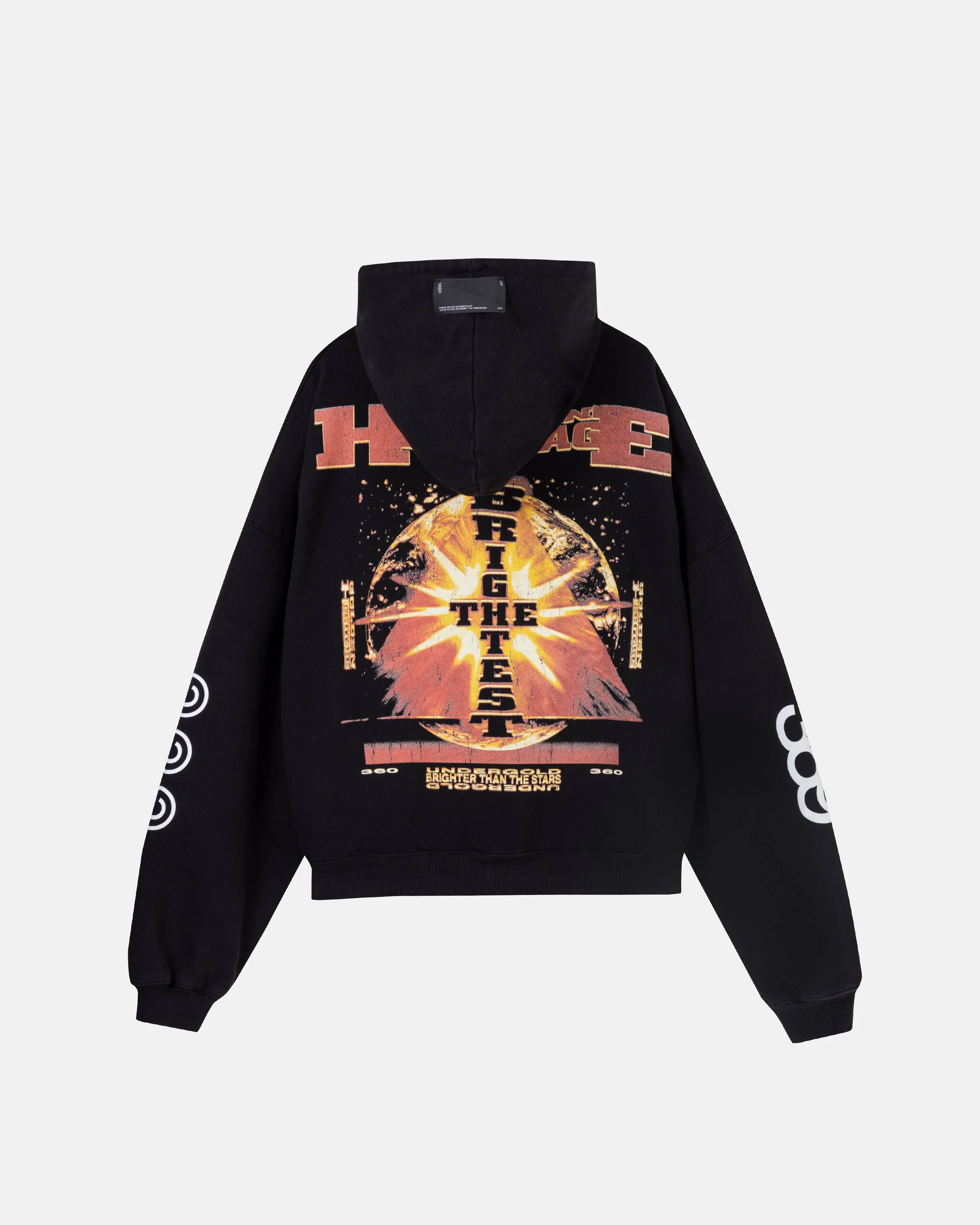 Golden Heritage Starlume Boxy Fit Hoodie Black - Image 3