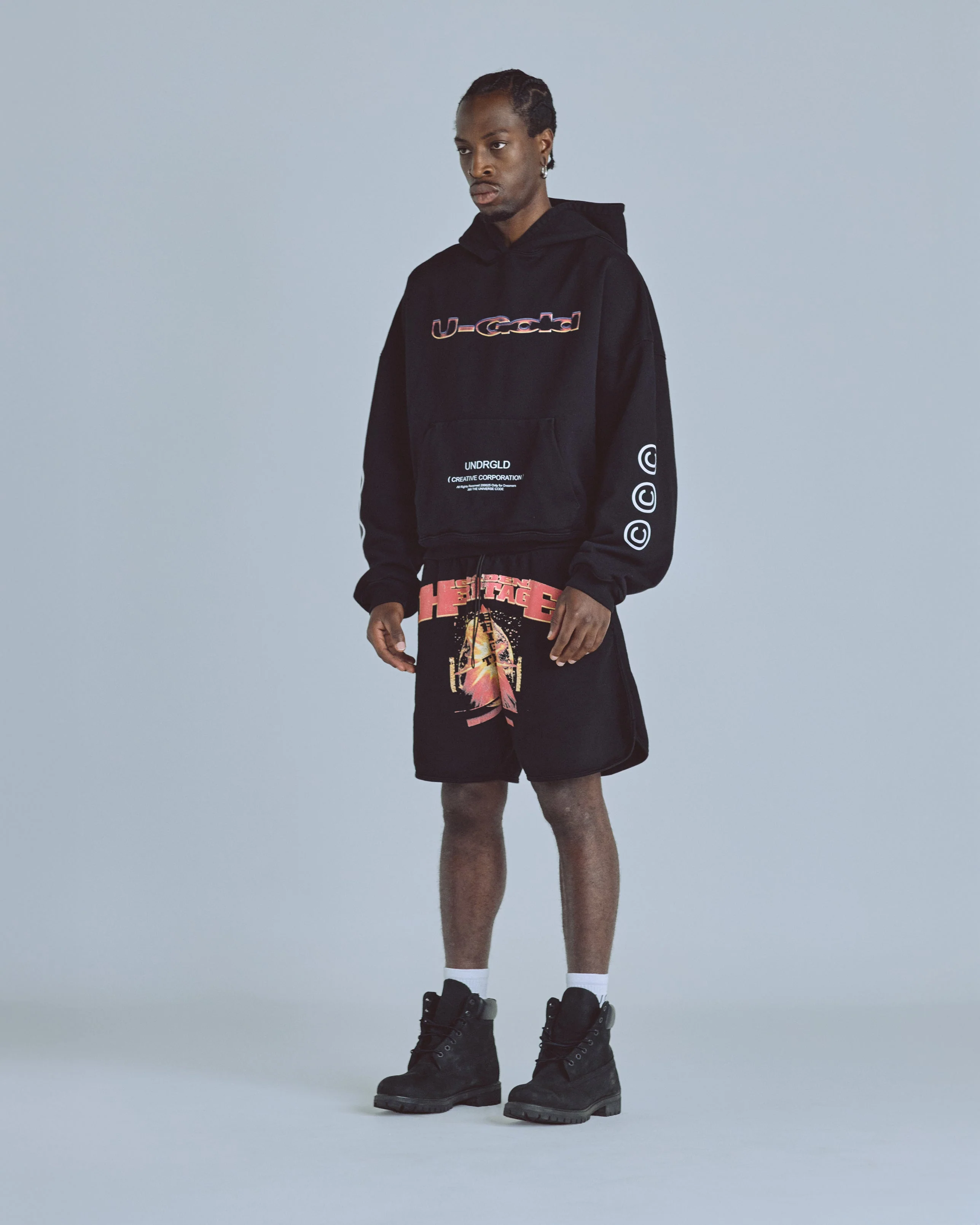 Golden Heritage Starlume Boxy Fit Hoodie Black - Image 5