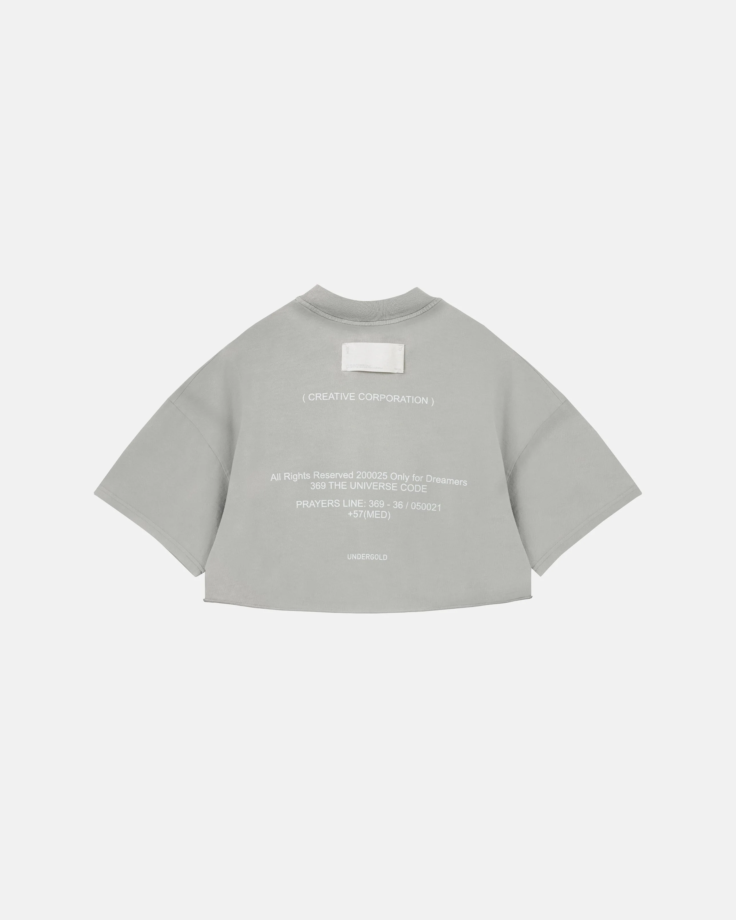 Golden Heritage Undrgld Crop Top Light Gray - Image 3