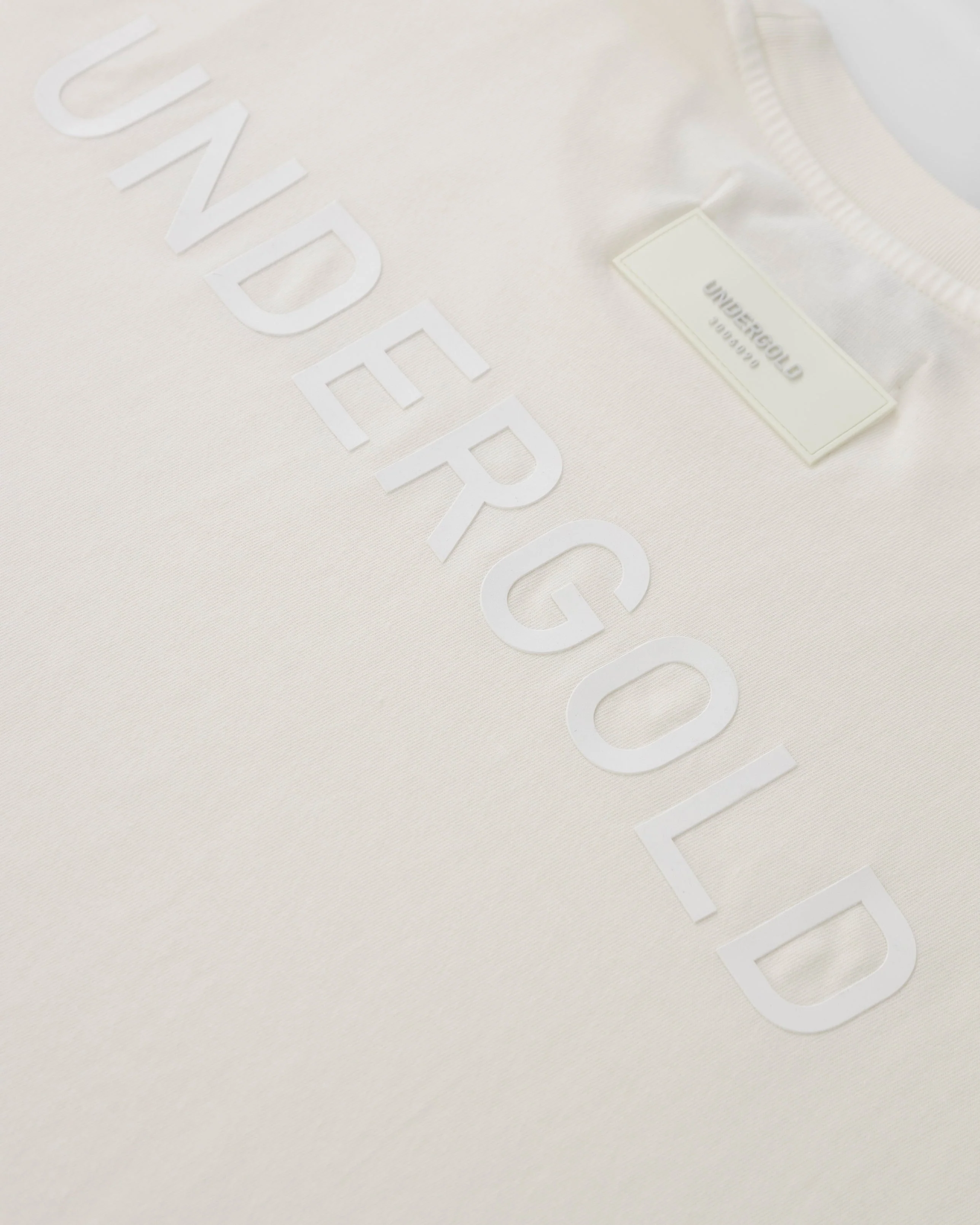 Line Logo Long Sleeve Boxy Tshirt White - Image 4